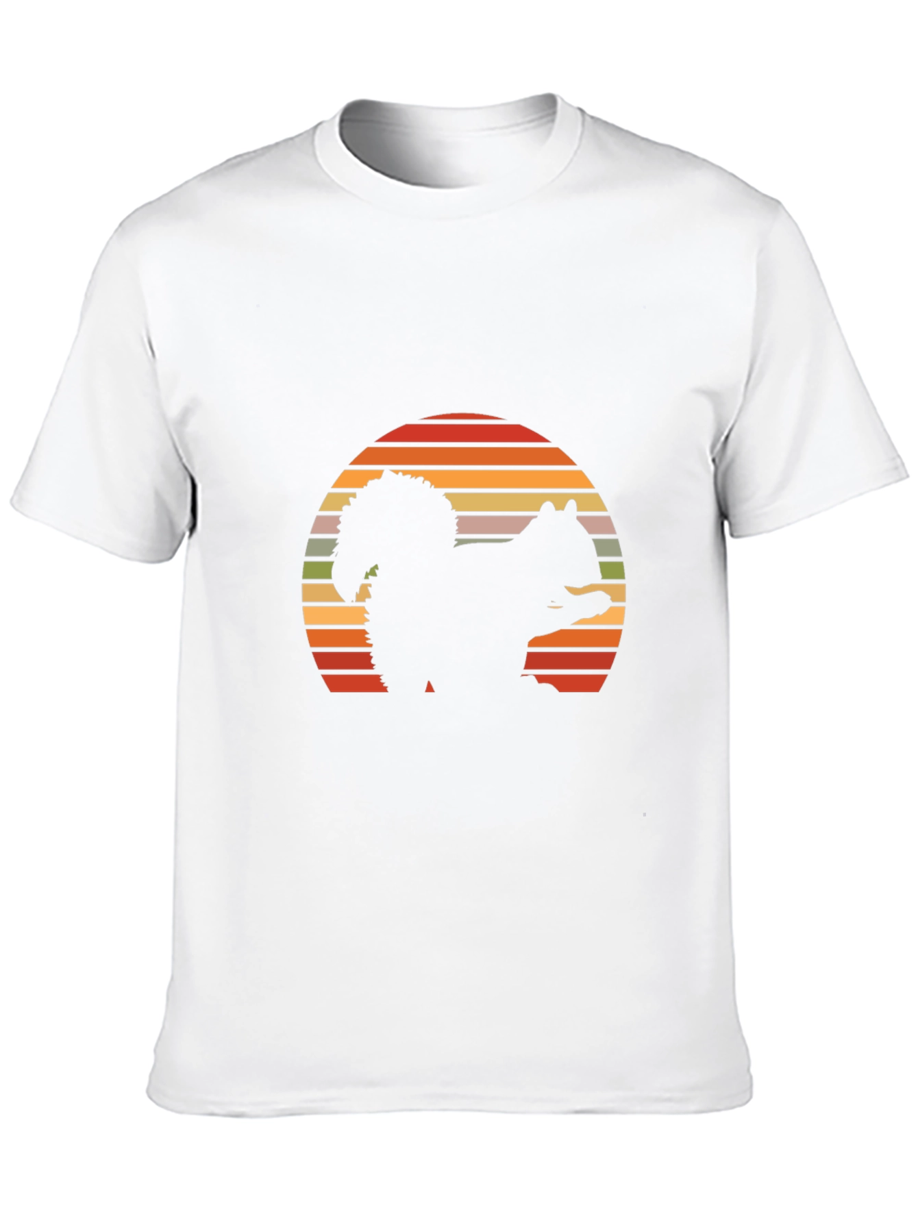 Retro Squirrel Sunset T-Shirt - Nature Lover Tee
