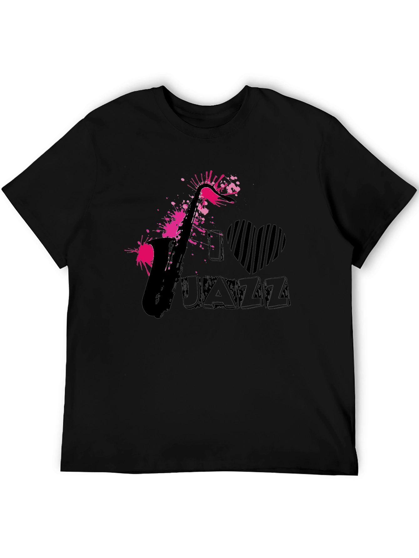 I Love Jazz Graphic T-Shirt - Black
