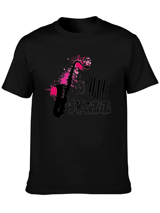 I Love Jazz Graphic T-Shirt - Black