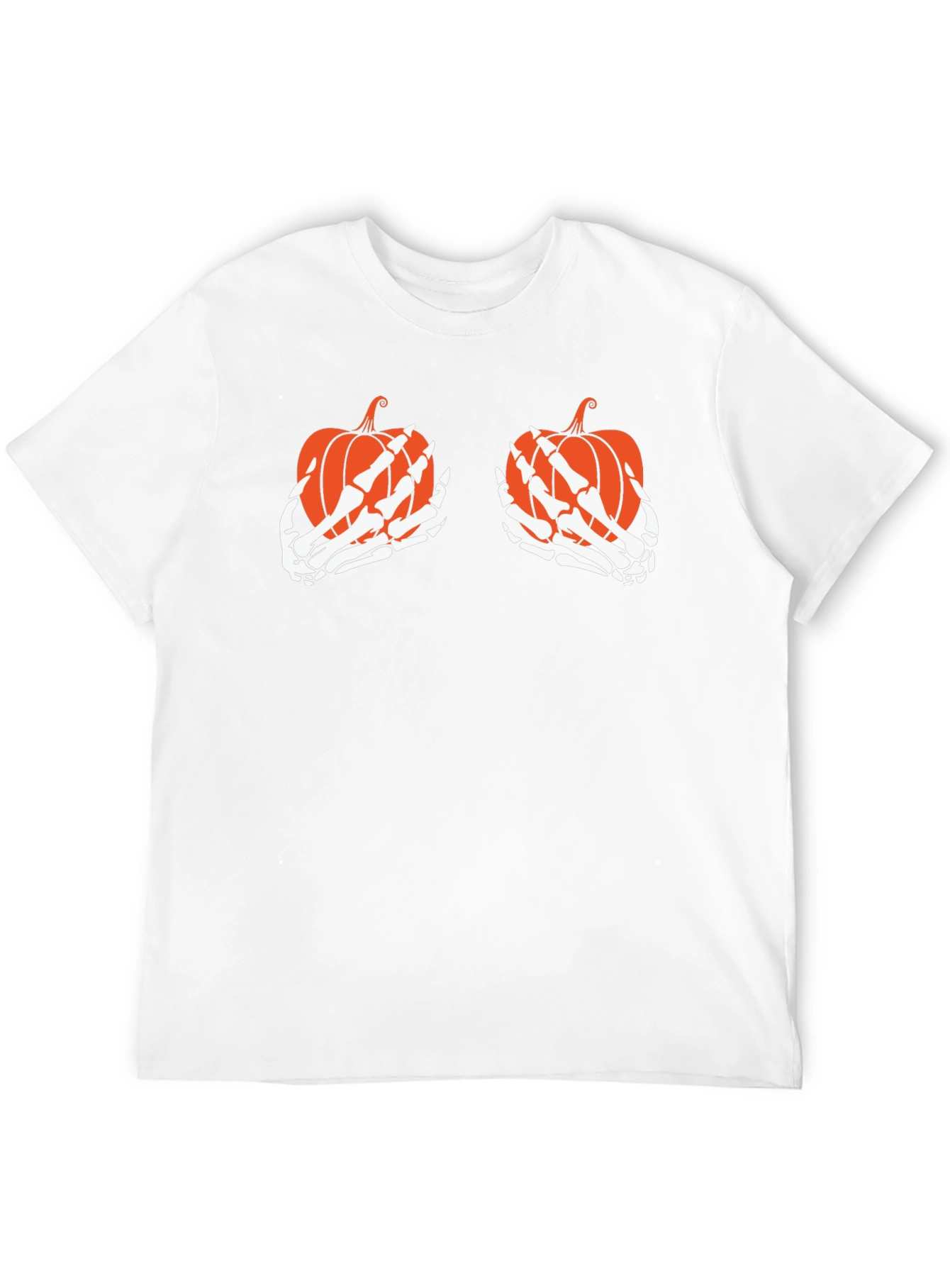 Pumpkin Skeleton Hands Halloween T-Shirt