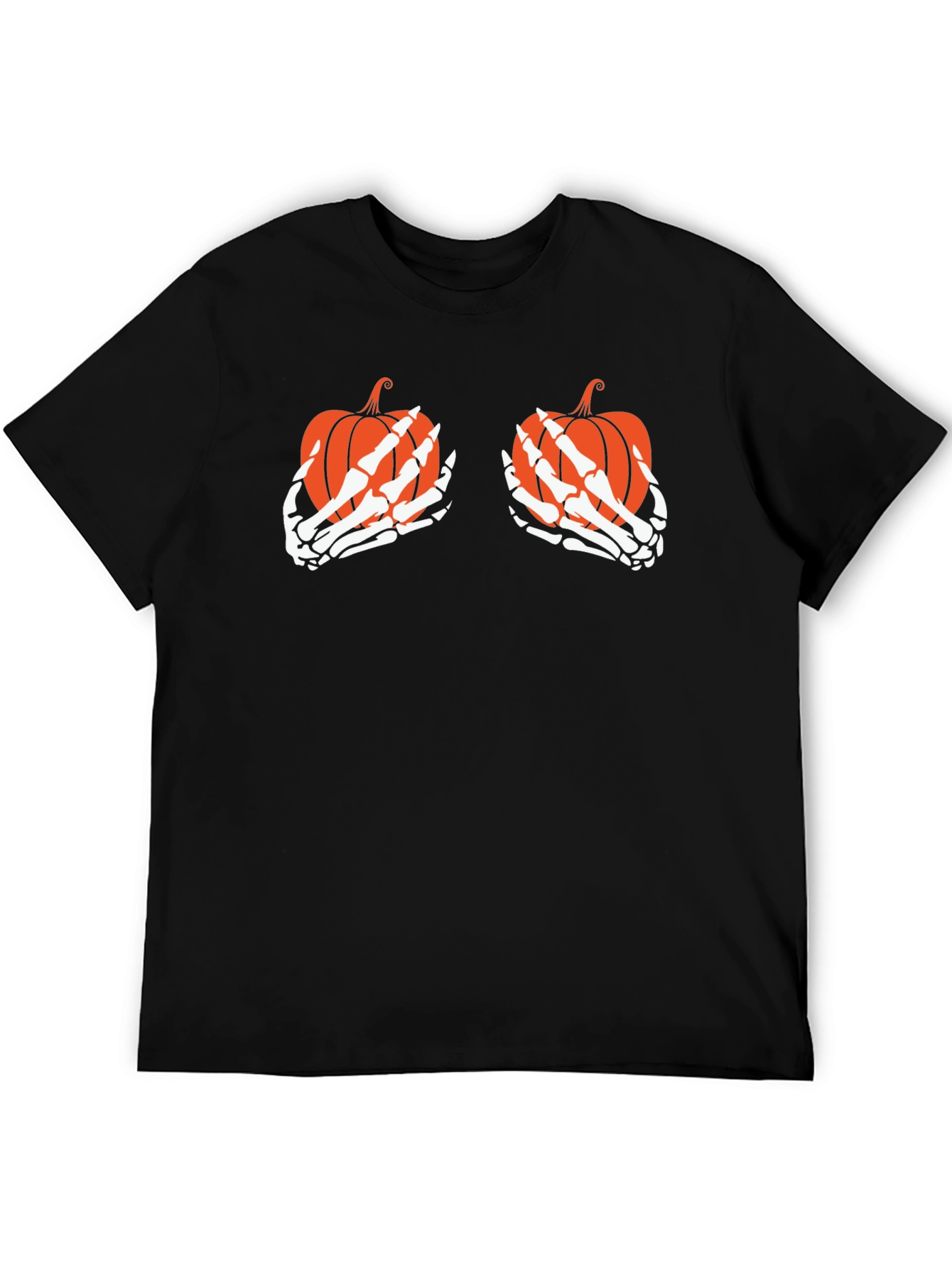 Pumpkin Skeleton Hands Halloween T-Shirt