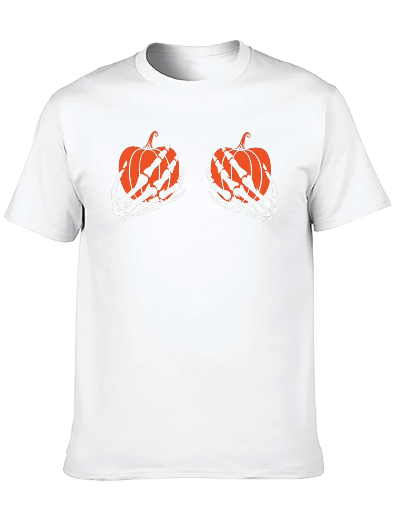 Pumpkin Skeleton Hands Halloween T-Shirt