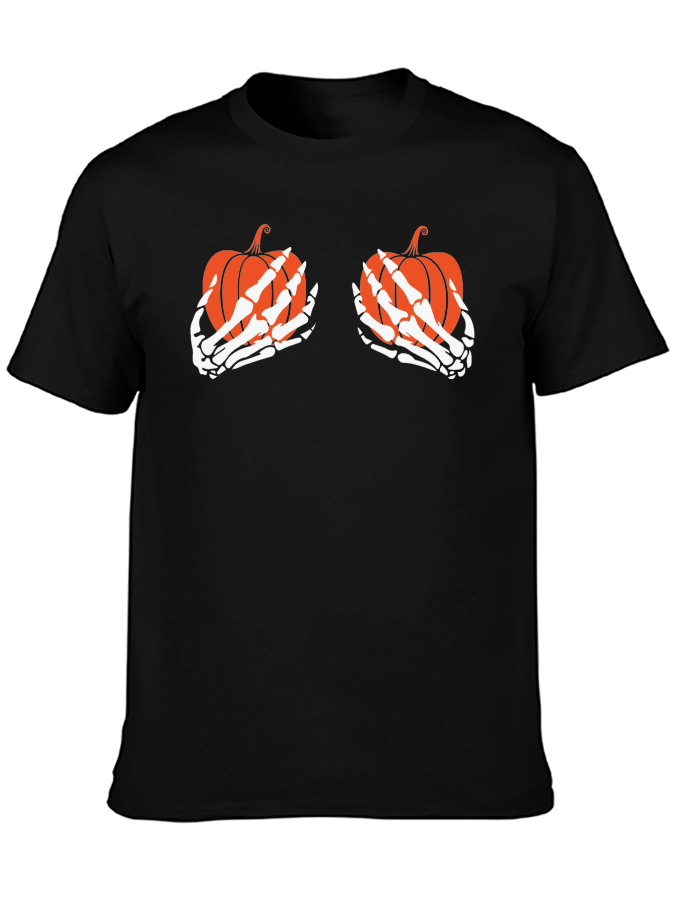 Pumpkin Skeleton Hands Halloween T-Shirt