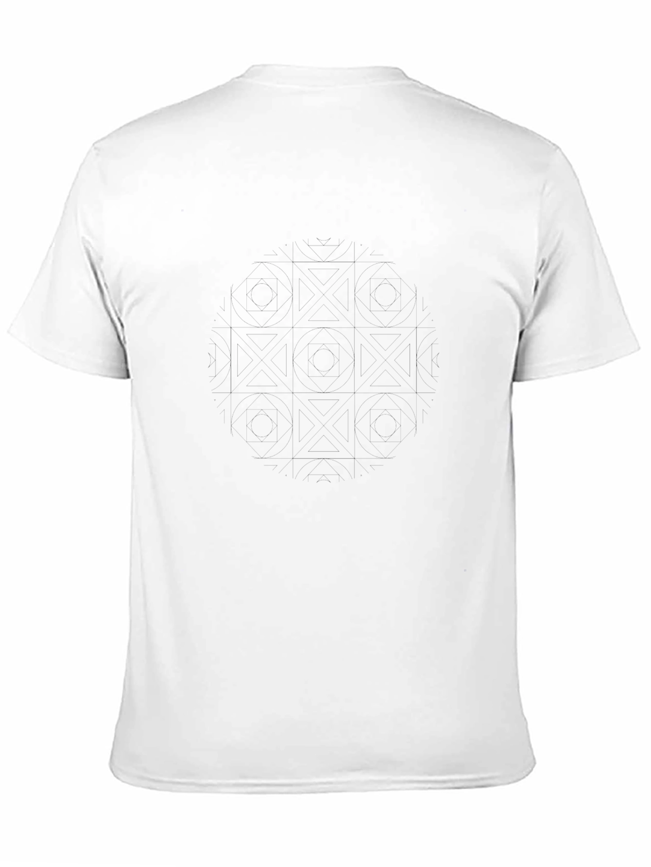 Mens Solid Black Casual T-Shirt