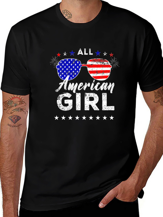 All American Girl Patriotic Graphic Tee