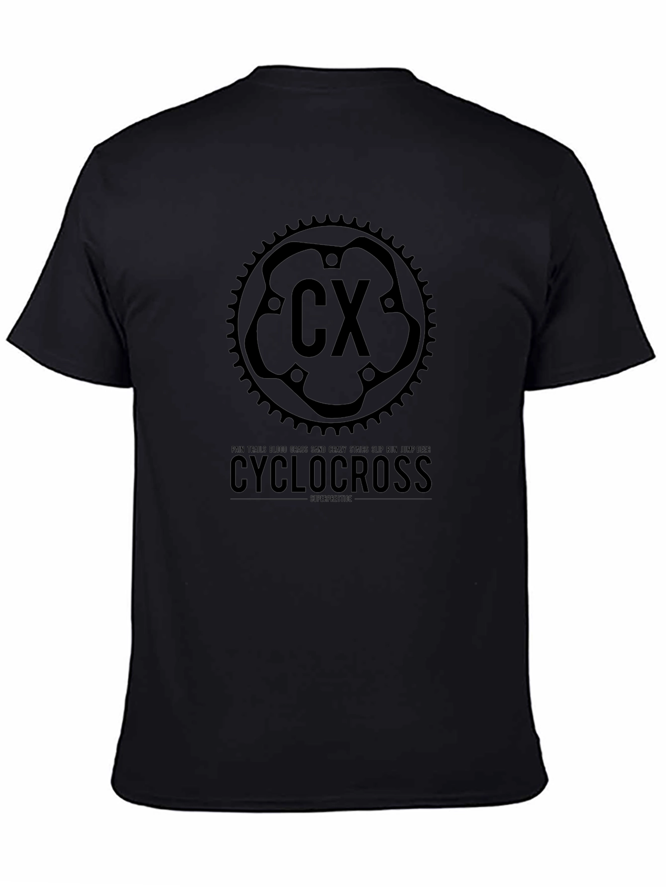 Cyclocross Graphic Tee - Black Casual T-Shirt