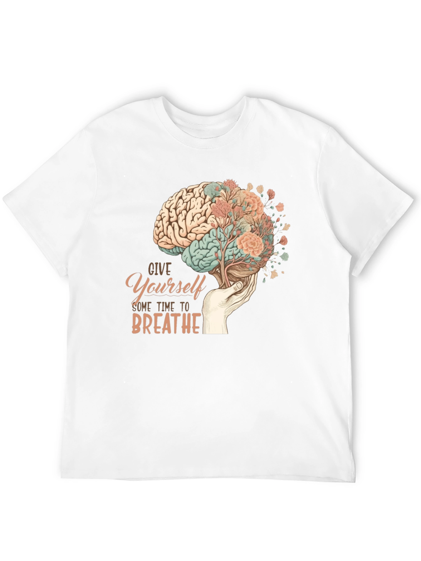 Brain & Bloom Graphic Tee - Mental Wellness Shirt