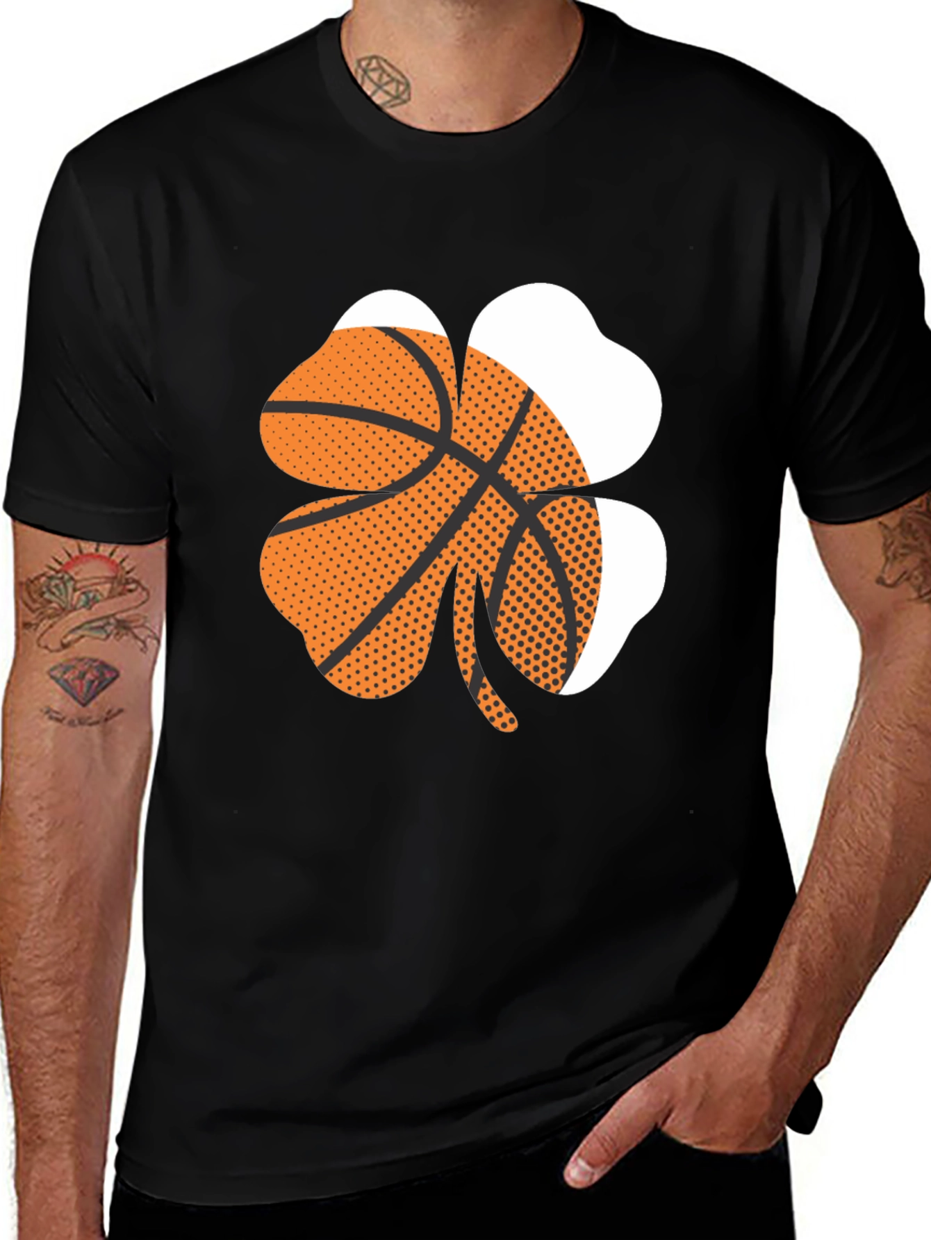Basketball Shamrock Graphic Tee