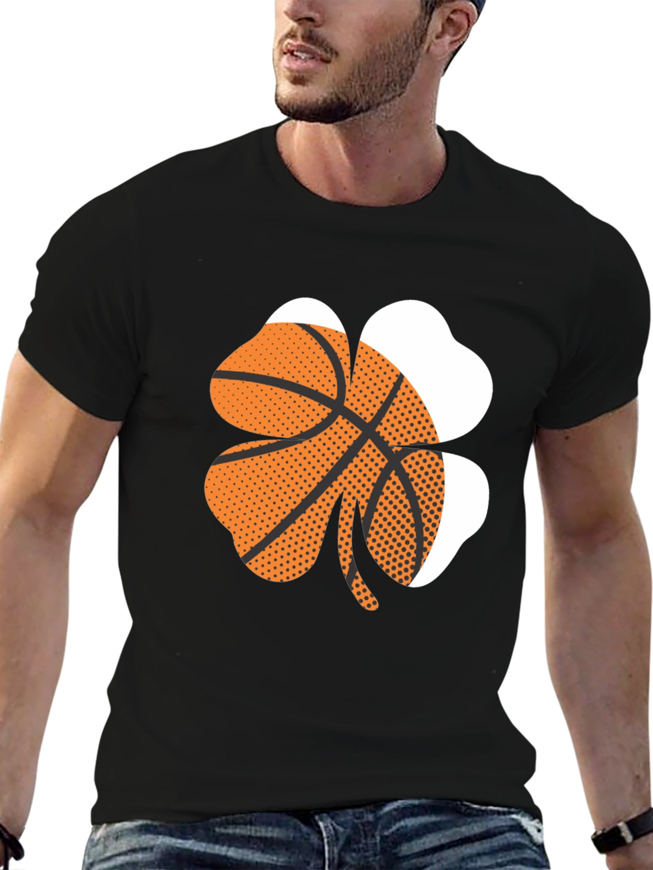 Basketball Shamrock Graphic Tee