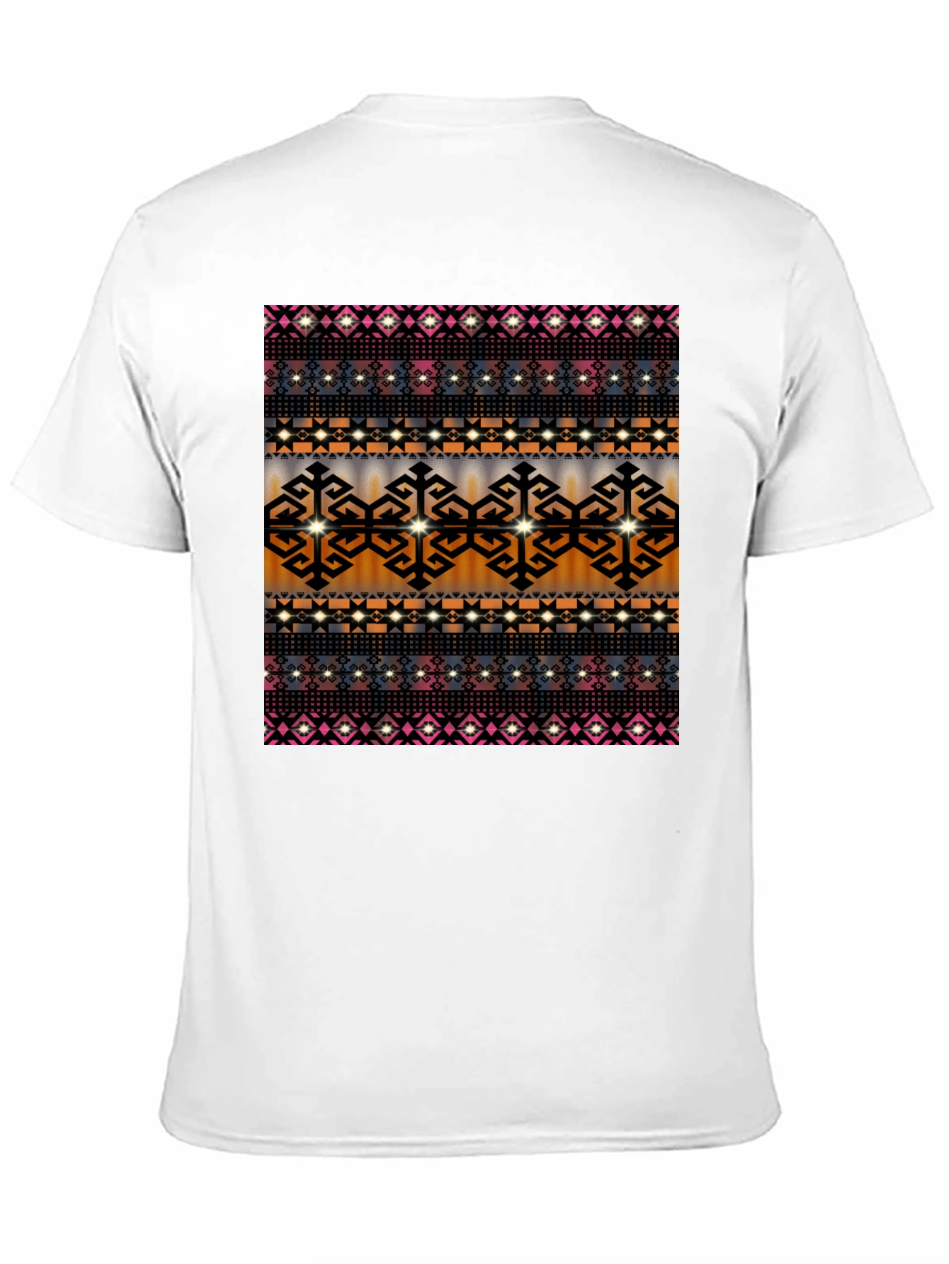 Patterned Graphic Tee - Mens Black T-Shirt