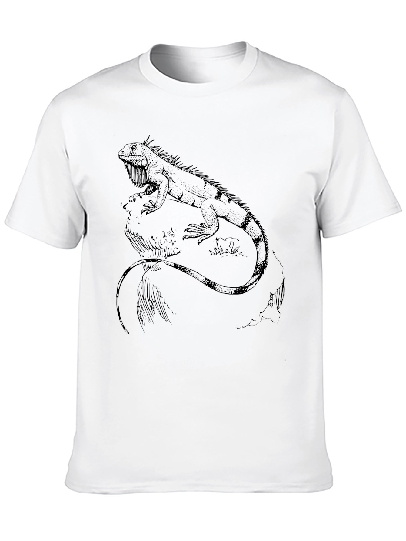 Iguana Graphic Tee - Black Casual T-Shirt
