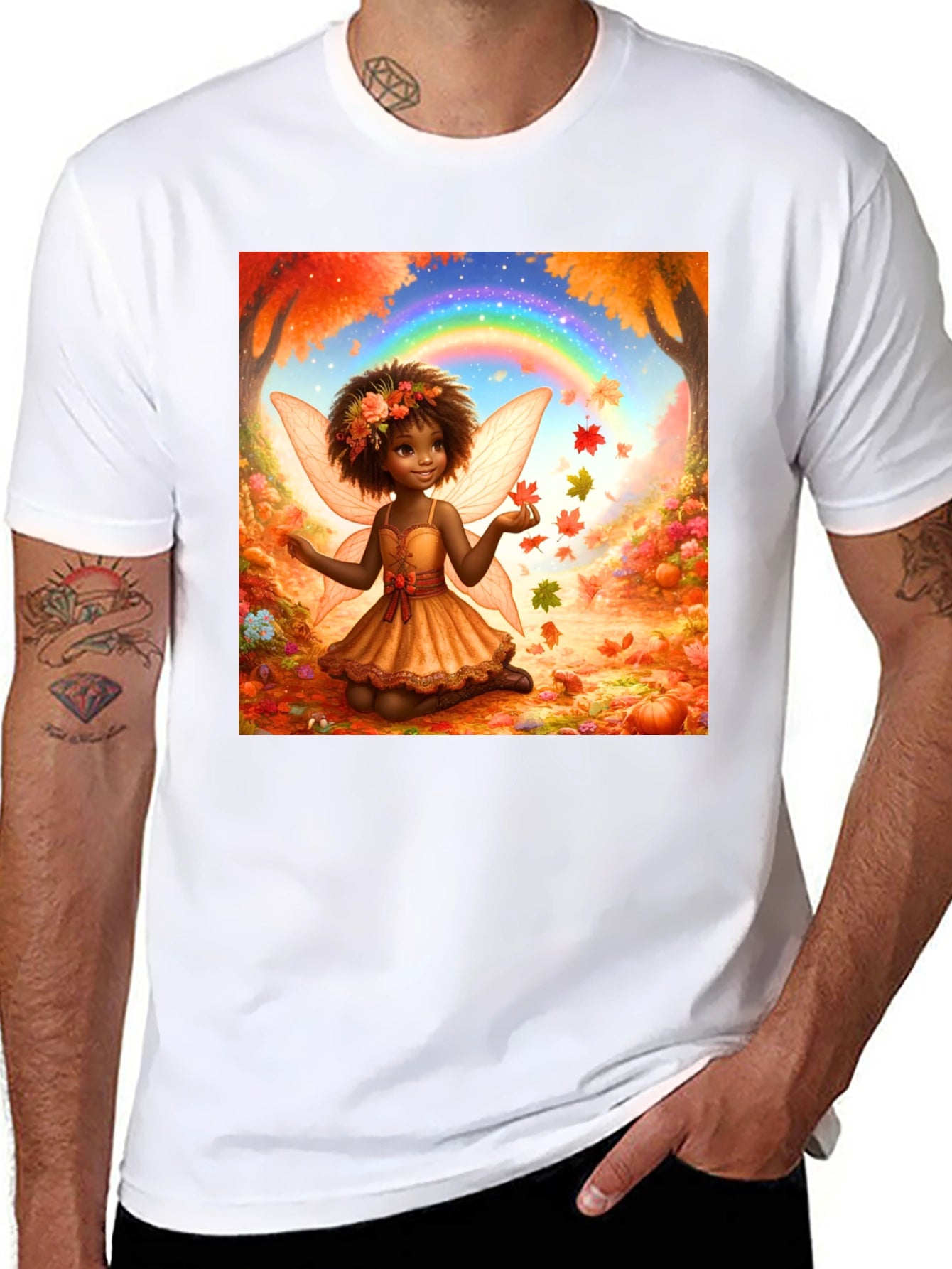 Autumn Fairy T-Shirt - Whimsical Fall Design