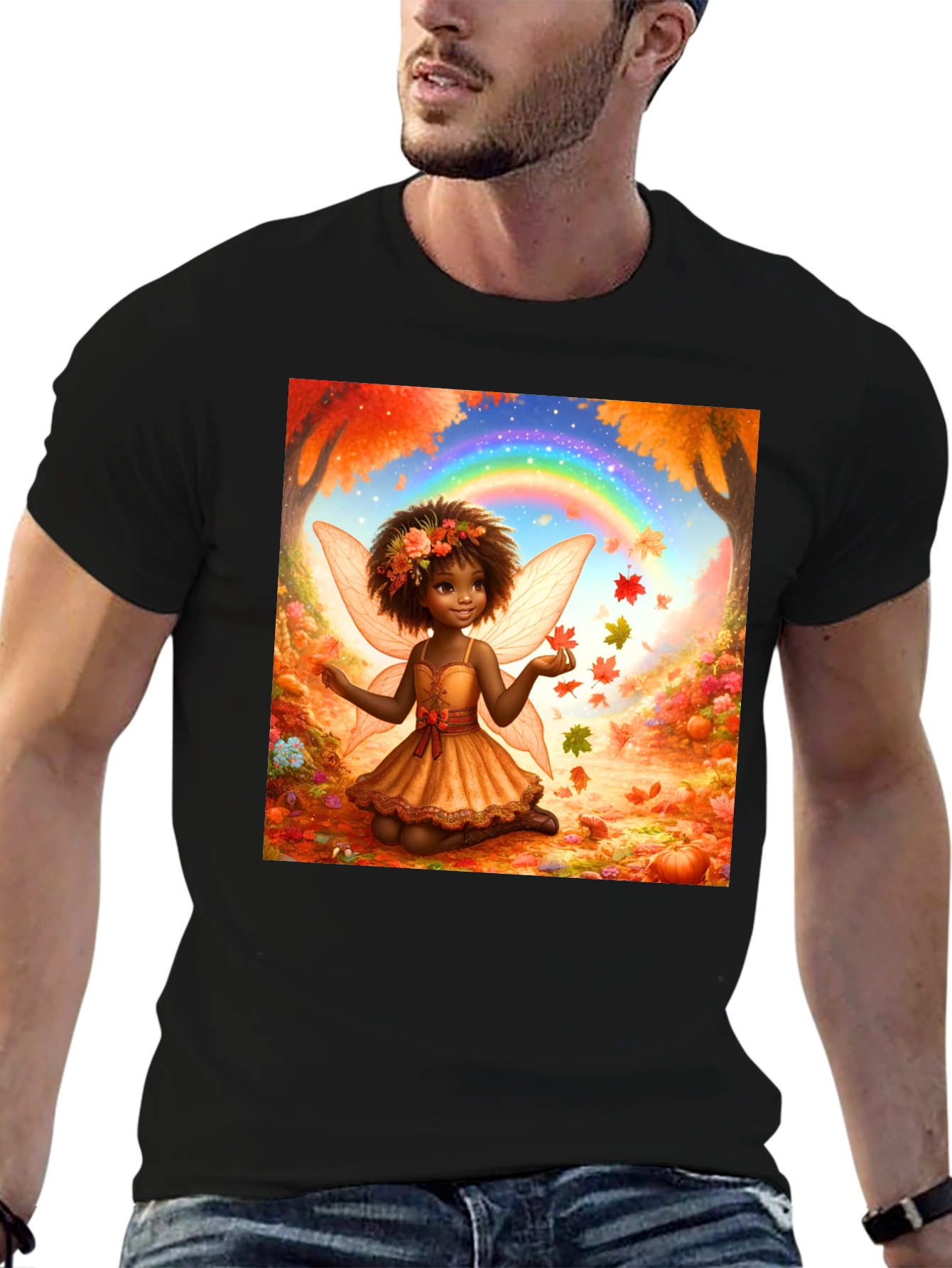 Autumn Fairy T-Shirt - Whimsical Fall Design