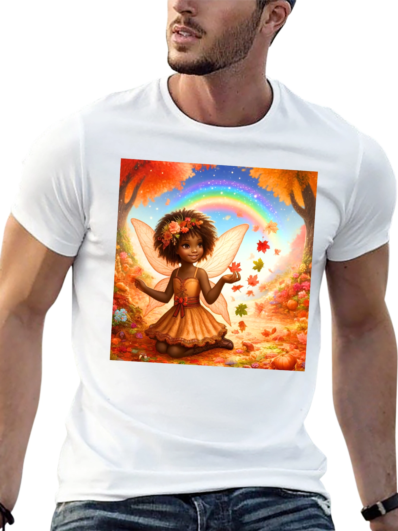 Autumn Fairy T-Shirt - Whimsical Fall Design