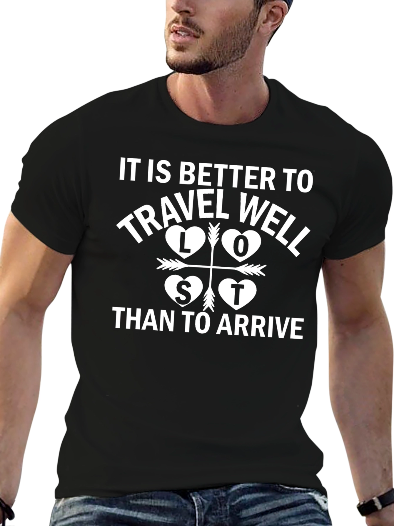 Travel Well Graphic Tee - Black T-Shirt