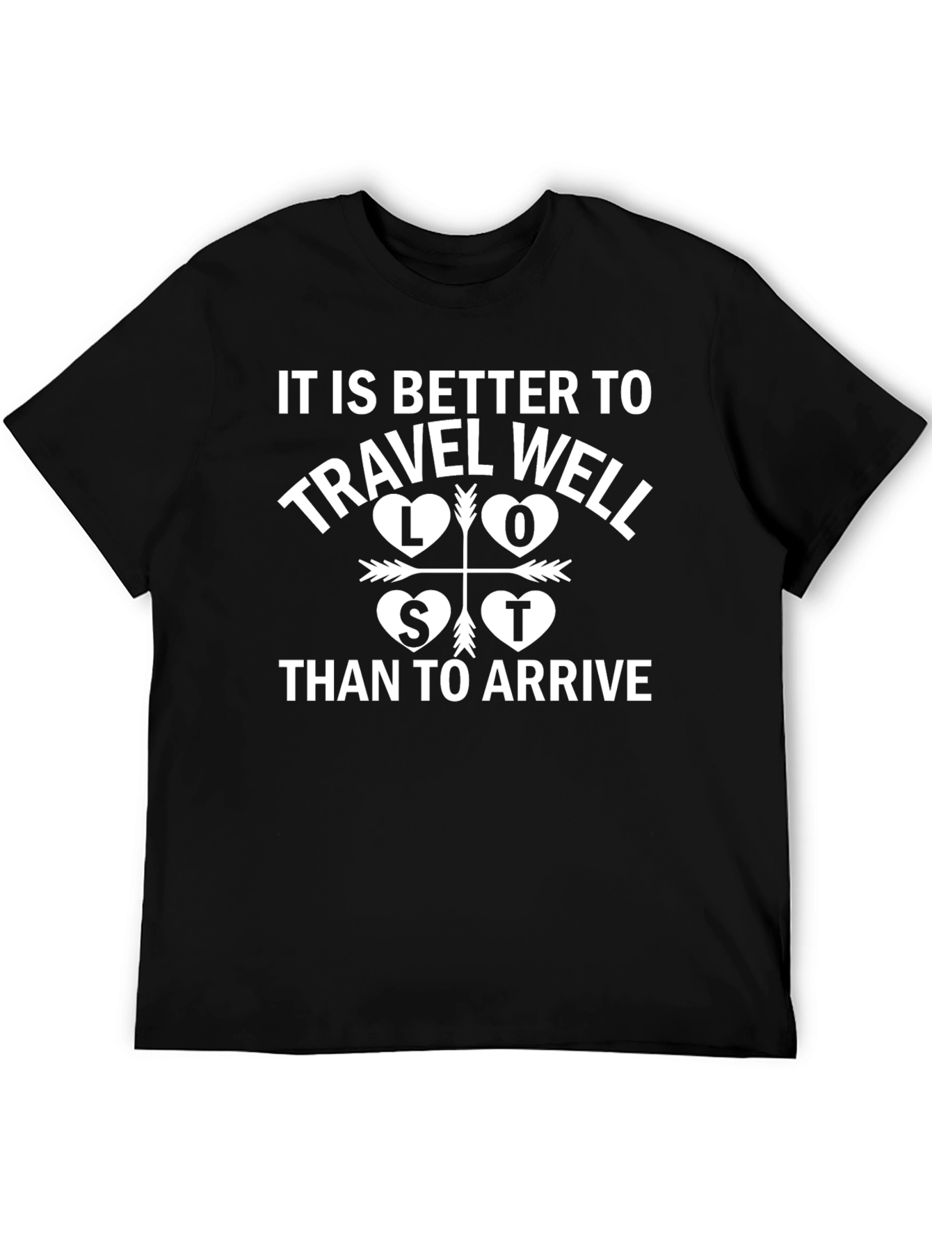 Travel Well Graphic Tee - Black T-Shirt