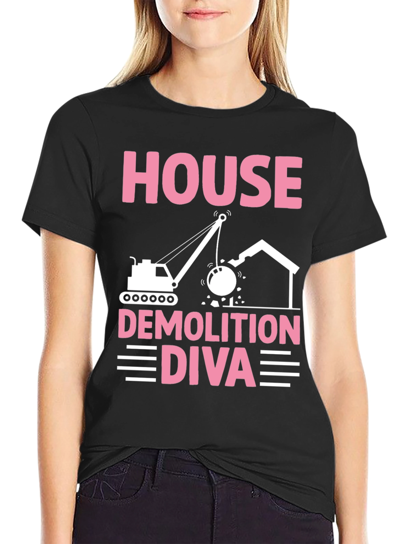 House Demolition Diva T-Shirt - Construction Humor Tee