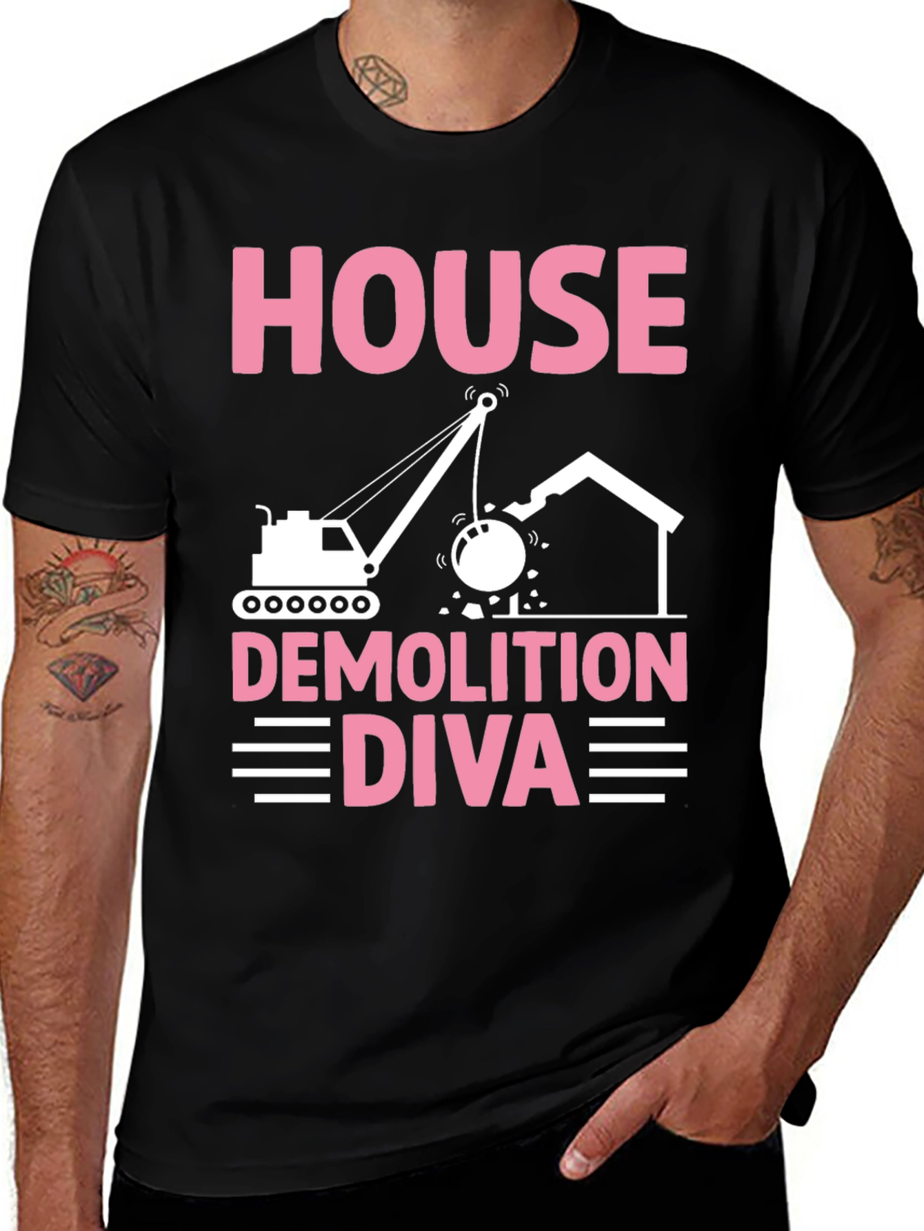 House Demolition Diva T-Shirt - Construction Humor Tee