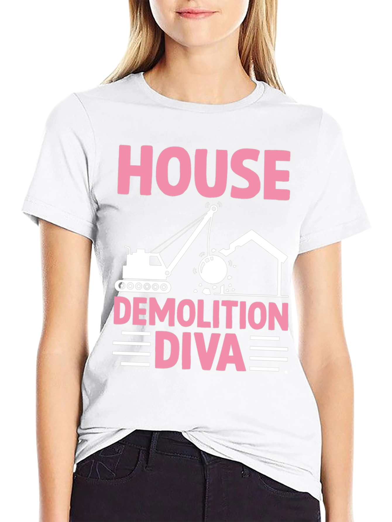 House Demolition Diva T-Shirt - Construction Humor Tee