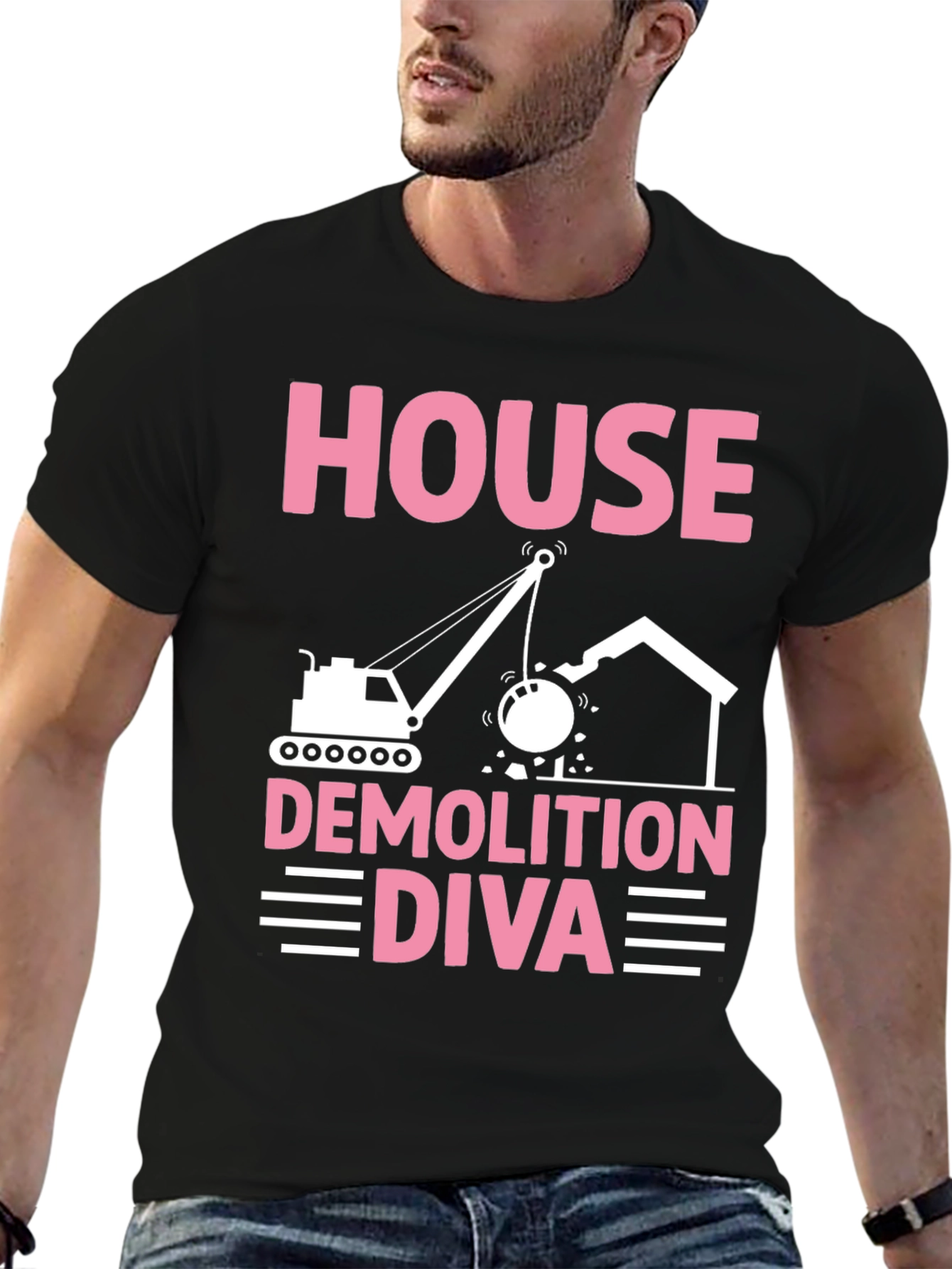 House Demolition Diva T-Shirt - Construction Humor Tee
