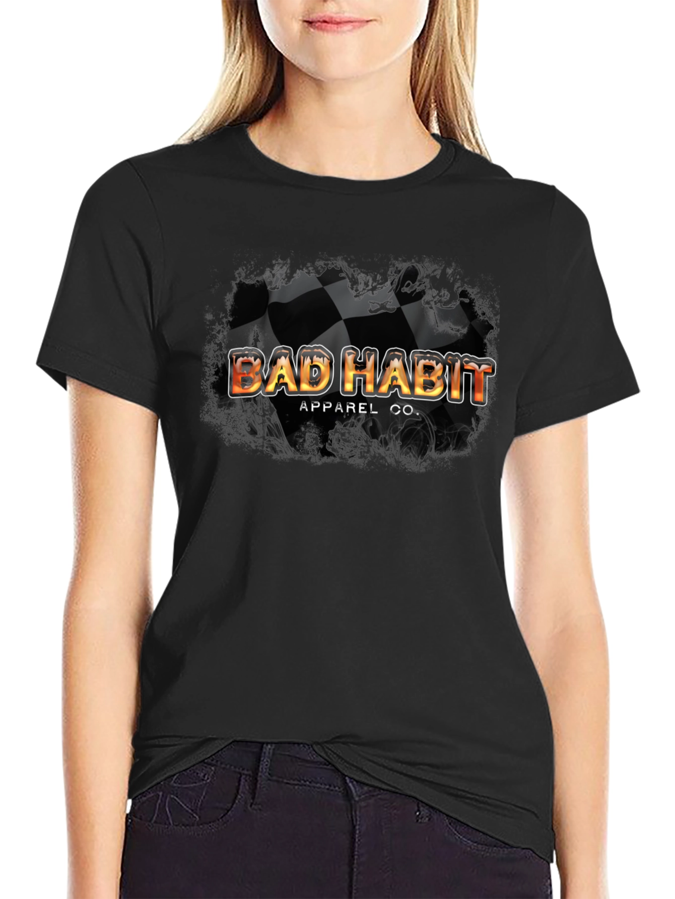 Bad Habit Apparel Black Graphic T-Shirt