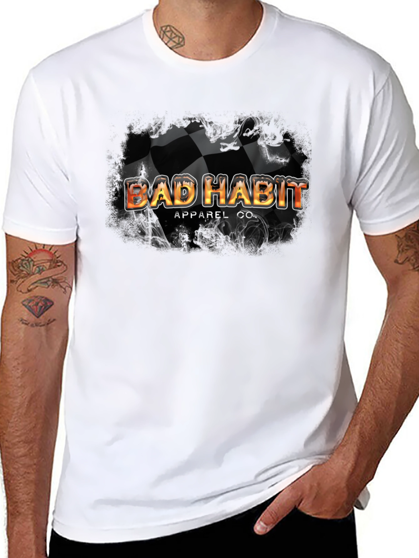 Bad Habit Apparel Black Graphic T-Shirt