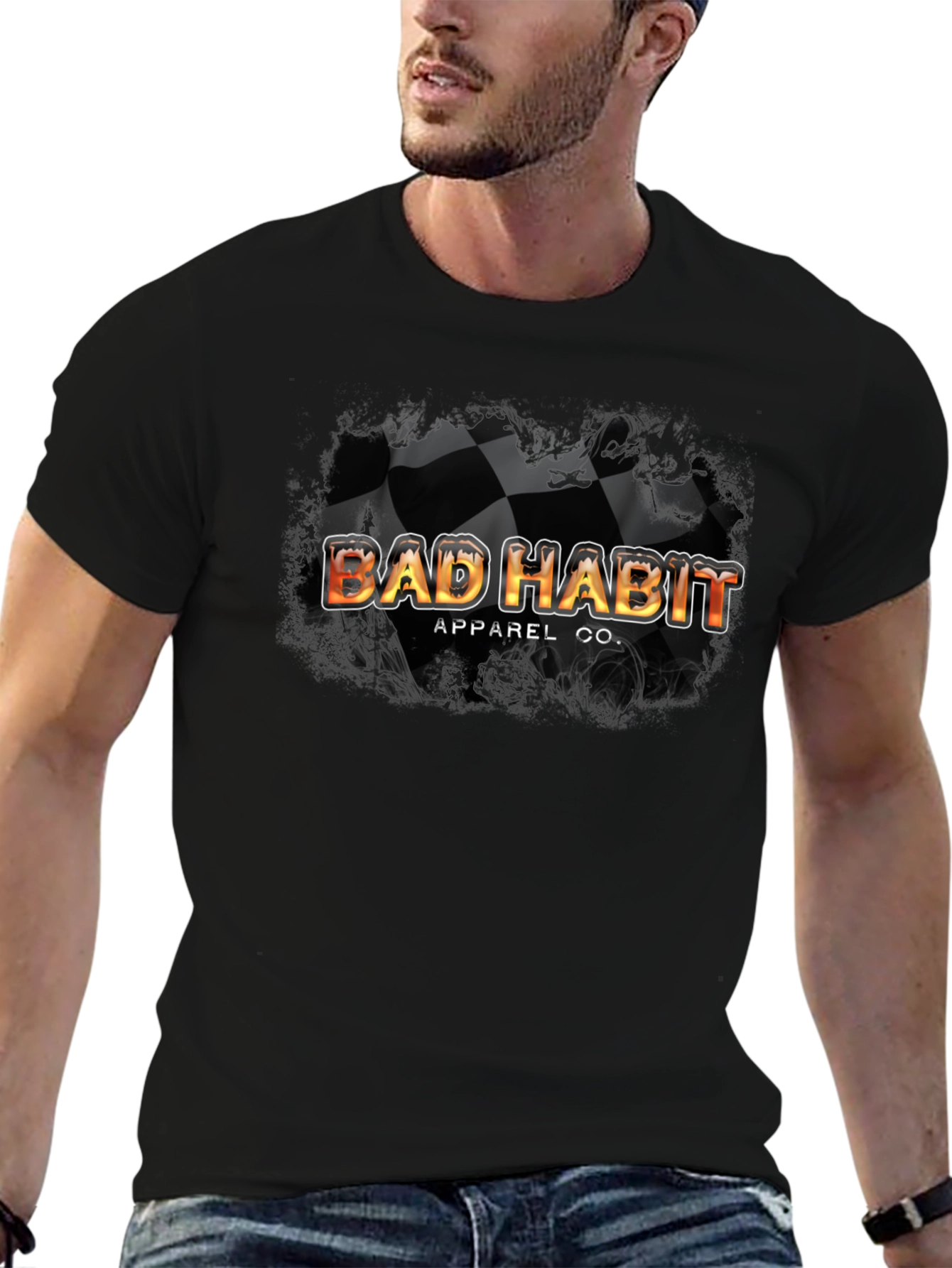 Bad Habit Apparel Black Graphic T-Shirt
