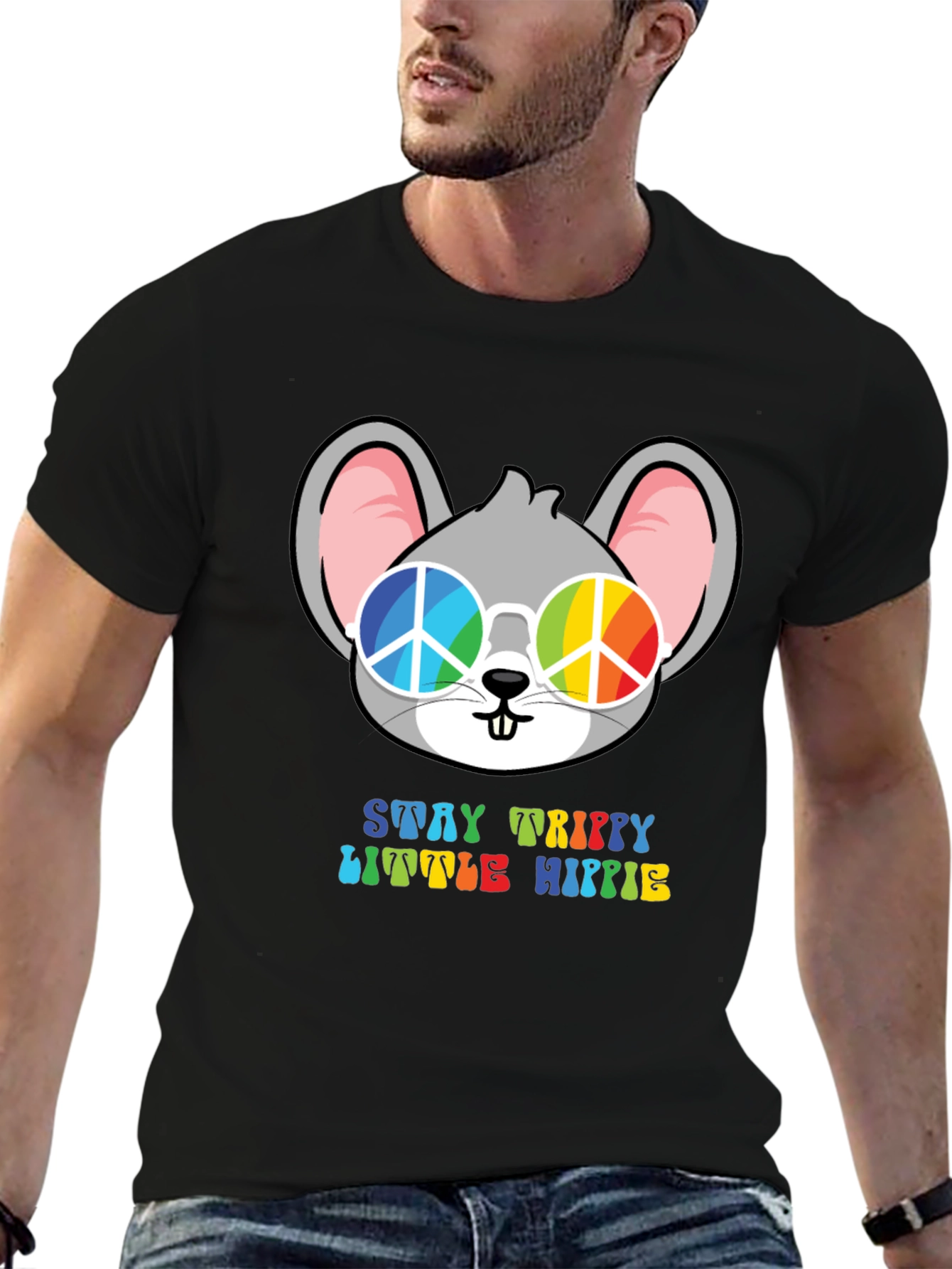 Stay Trippy Little Hippie Mouse T-Shirt