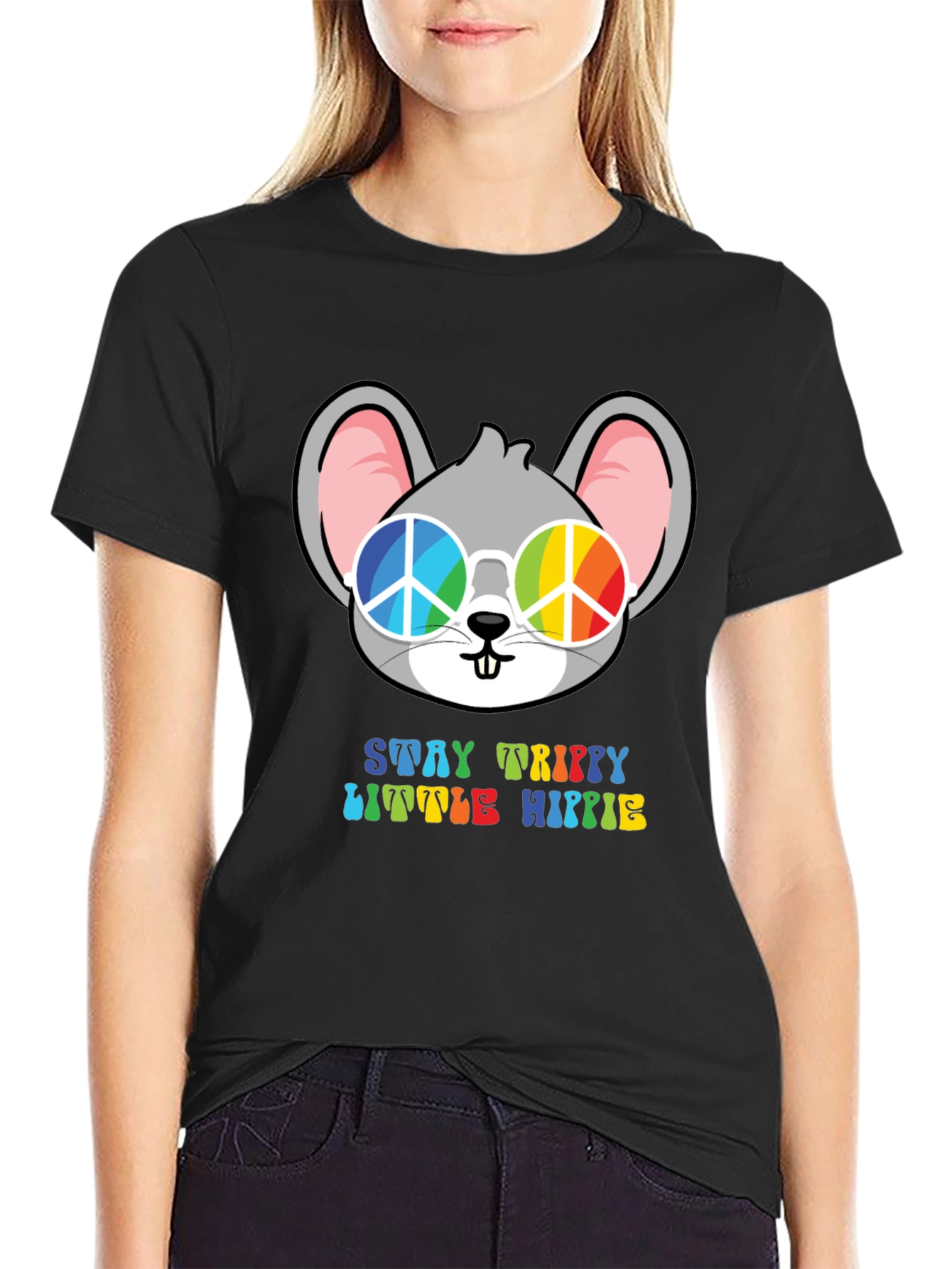 Stay Trippy Little Hippie Mouse T-Shirt