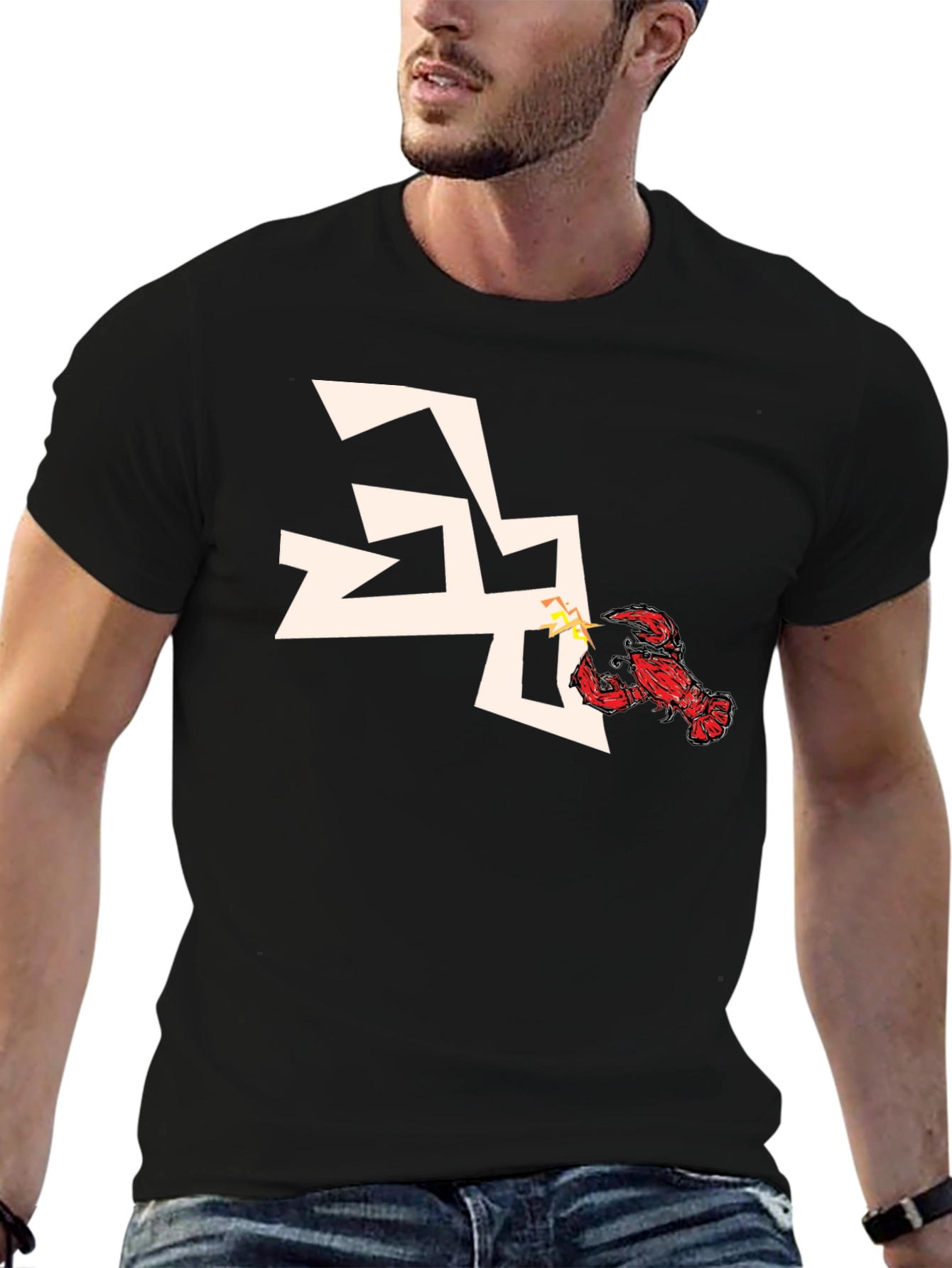 Lobster vs Lightning Bolt Graphic Tee