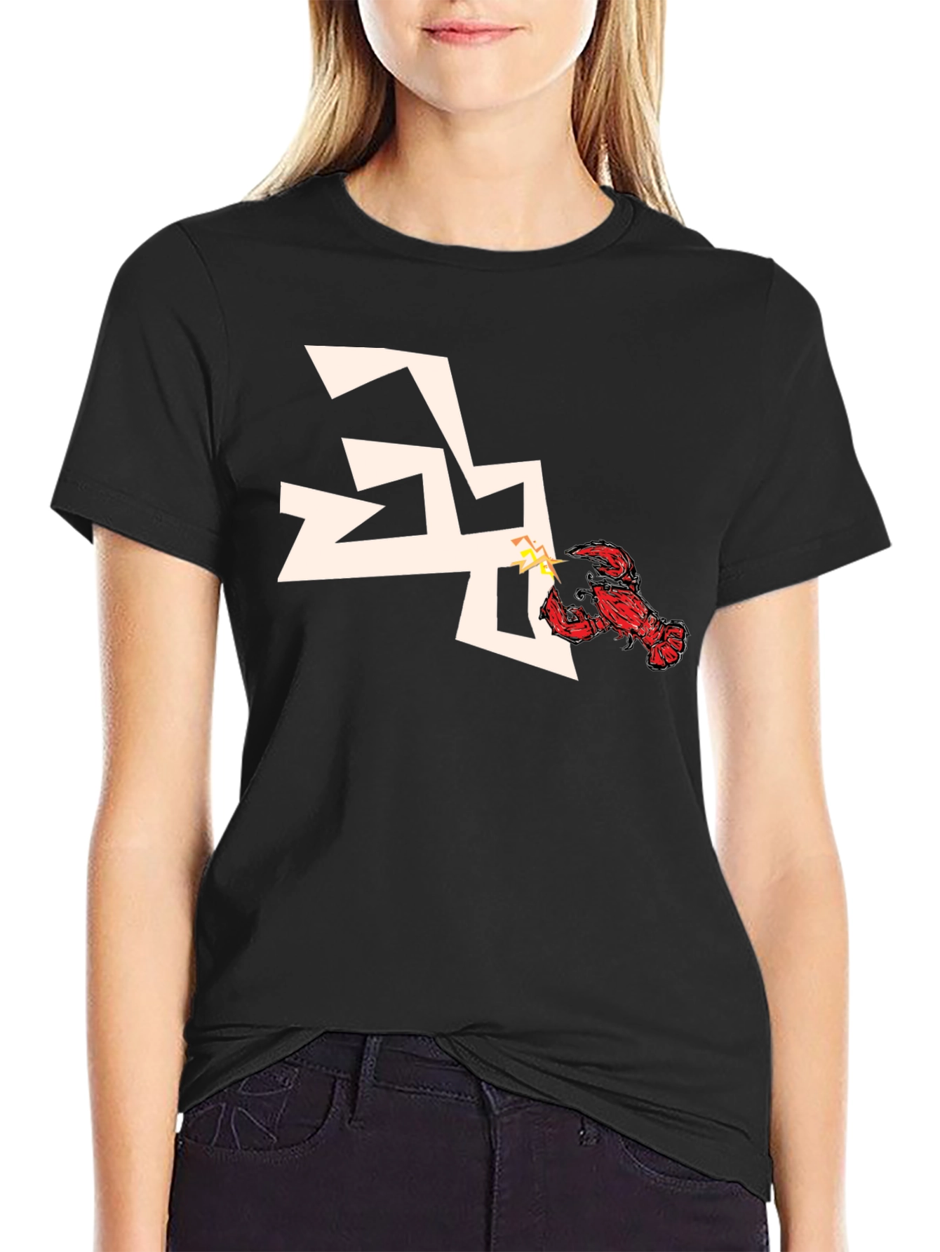 Lobster vs Lightning Bolt Graphic Tee