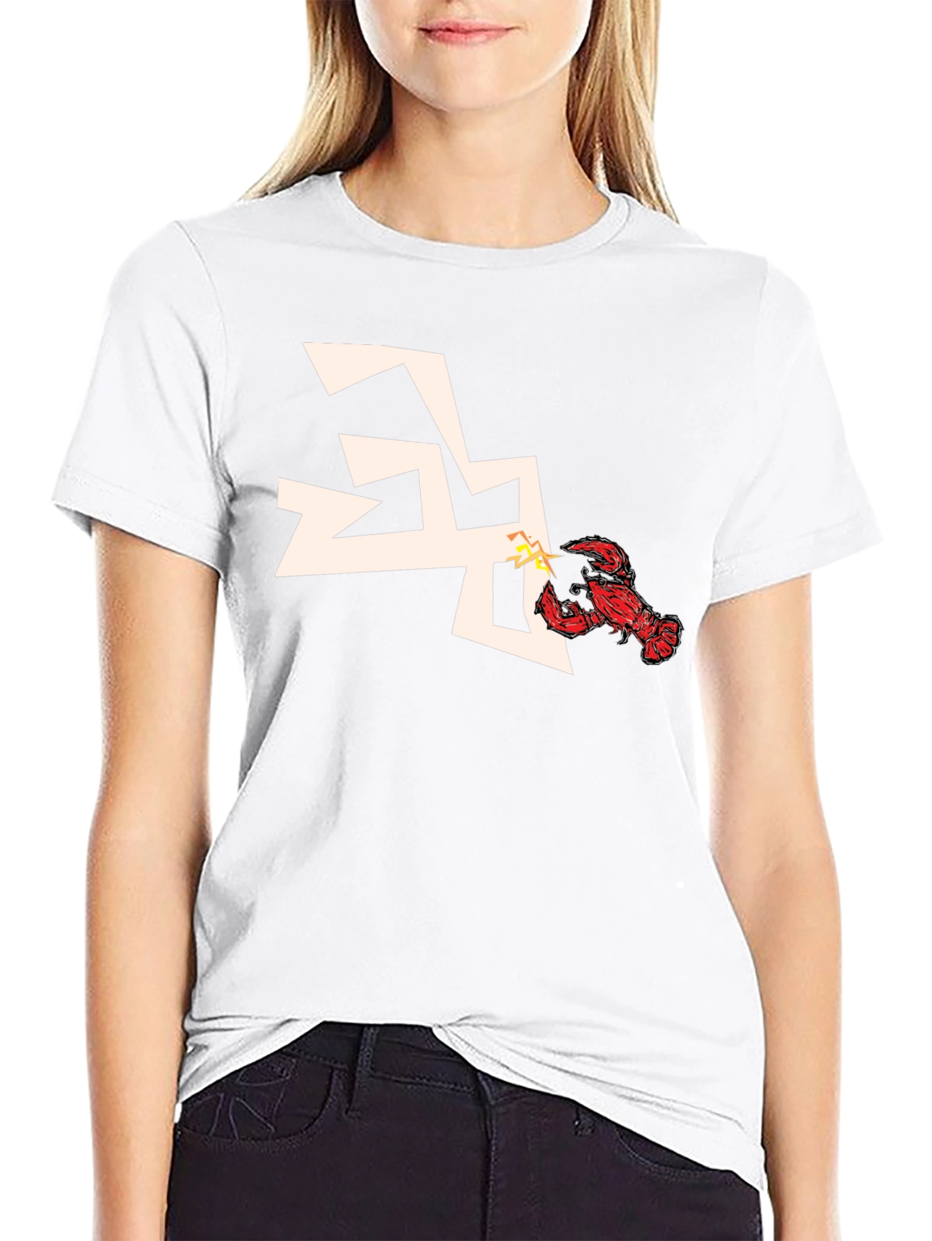 Lobster vs Lightning Bolt Graphic Tee