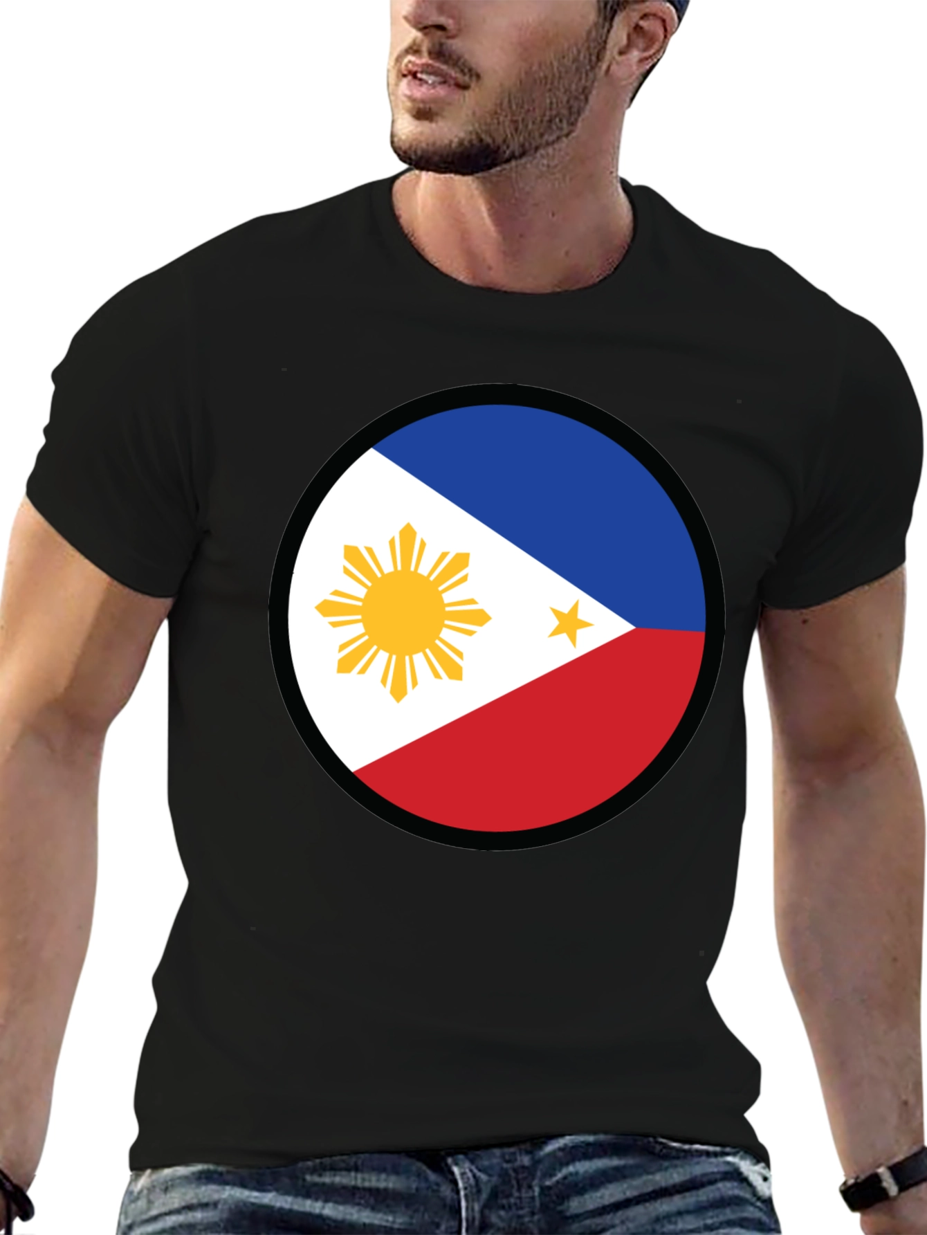 Philippines Flag Circle Graphic T-Shirt - Patriotic Pride