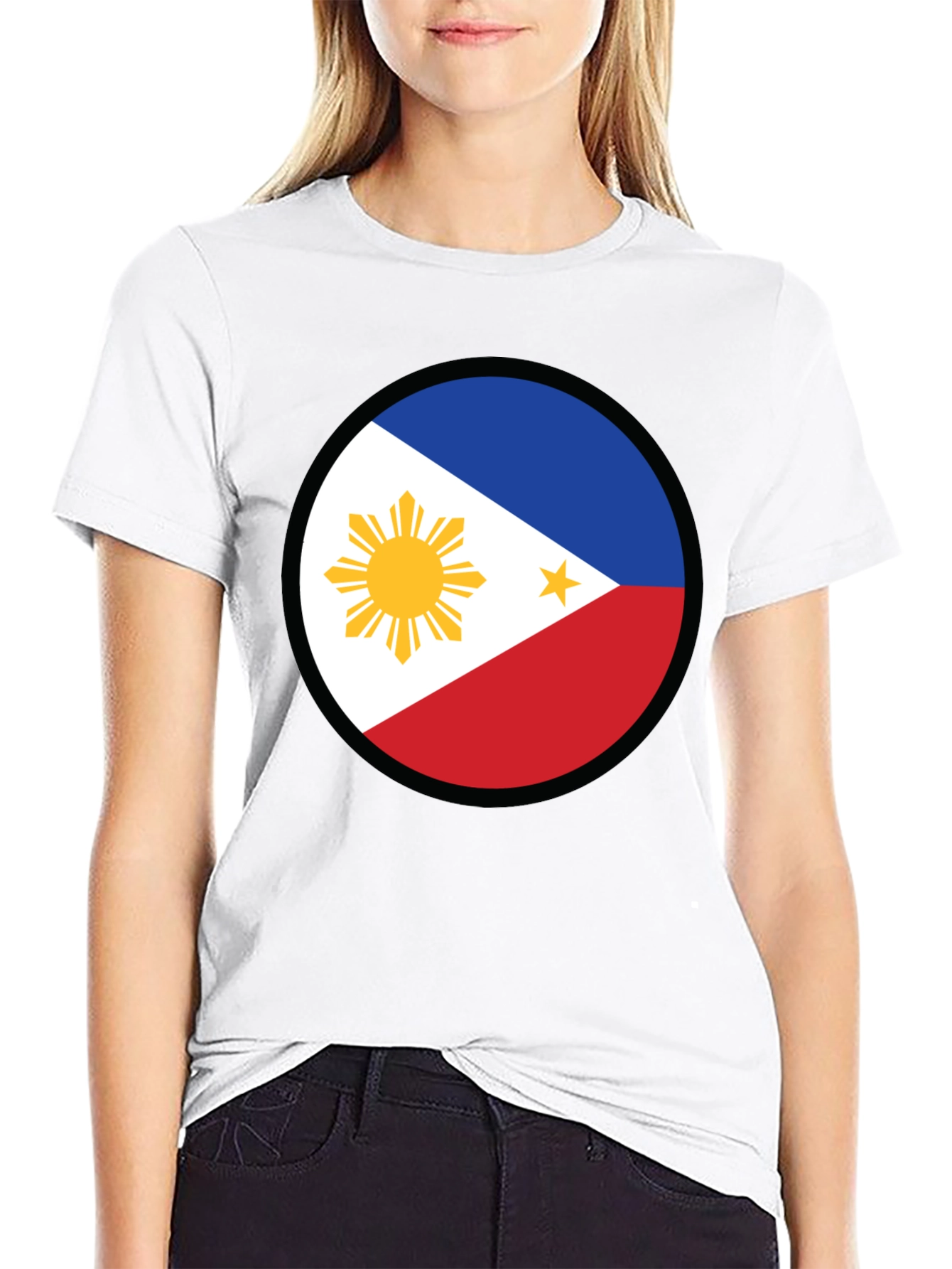 Philippines Flag Circle Graphic T-Shirt - Patriotic Pride
