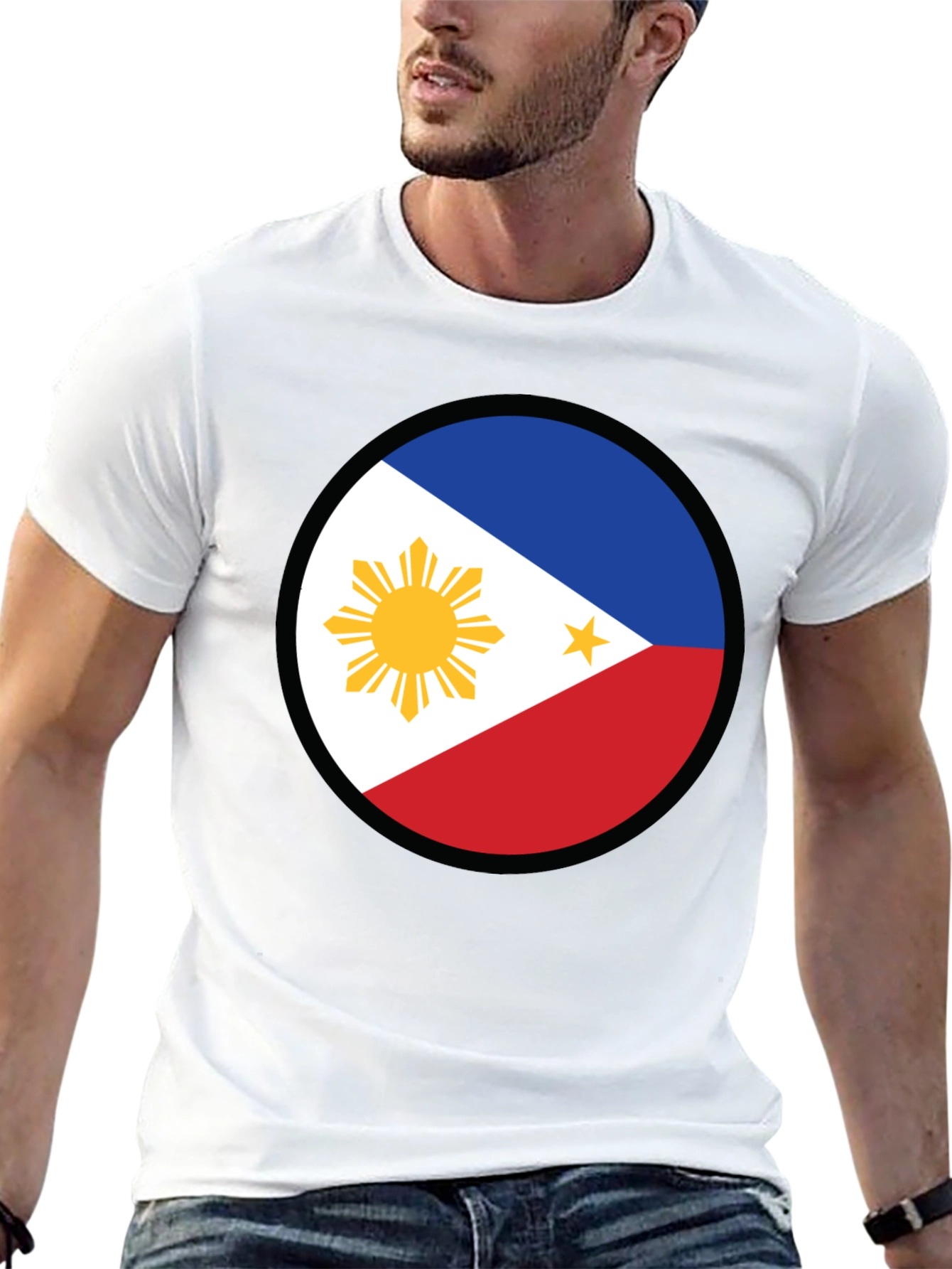 Philippines Flag Circle Graphic T-Shirt - Patriotic Pride