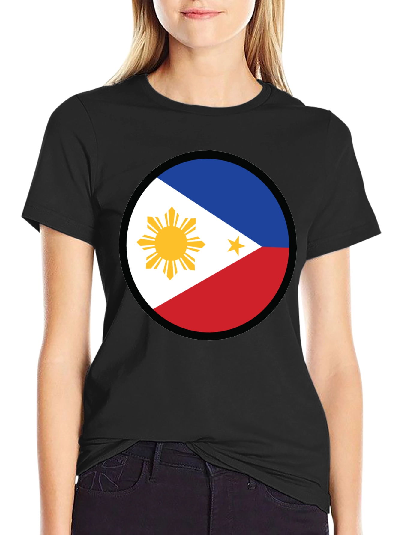 Philippines Flag Circle Graphic T-Shirt - Patriotic Pride