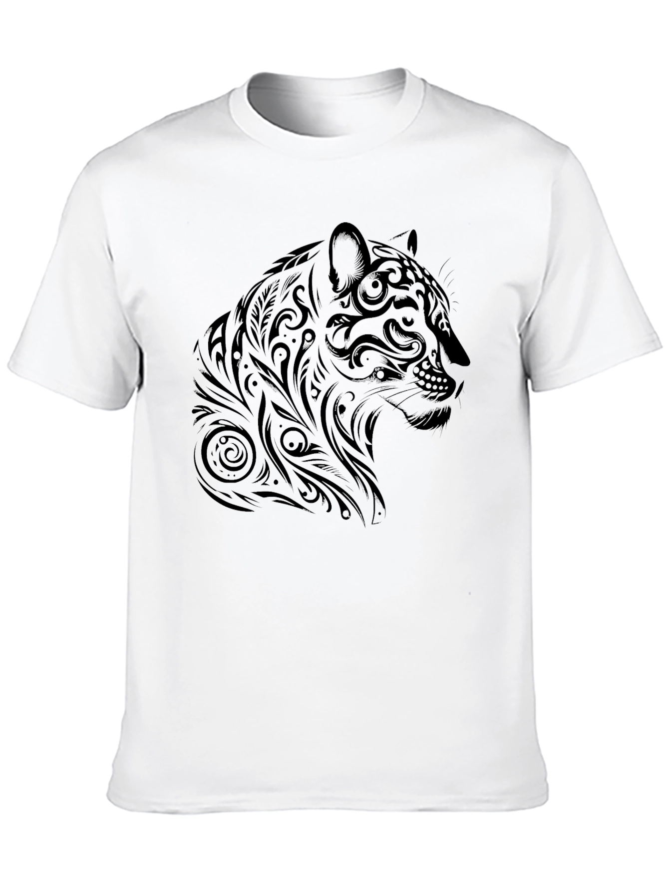 Black Jaguar Graphic Print T-Shirt