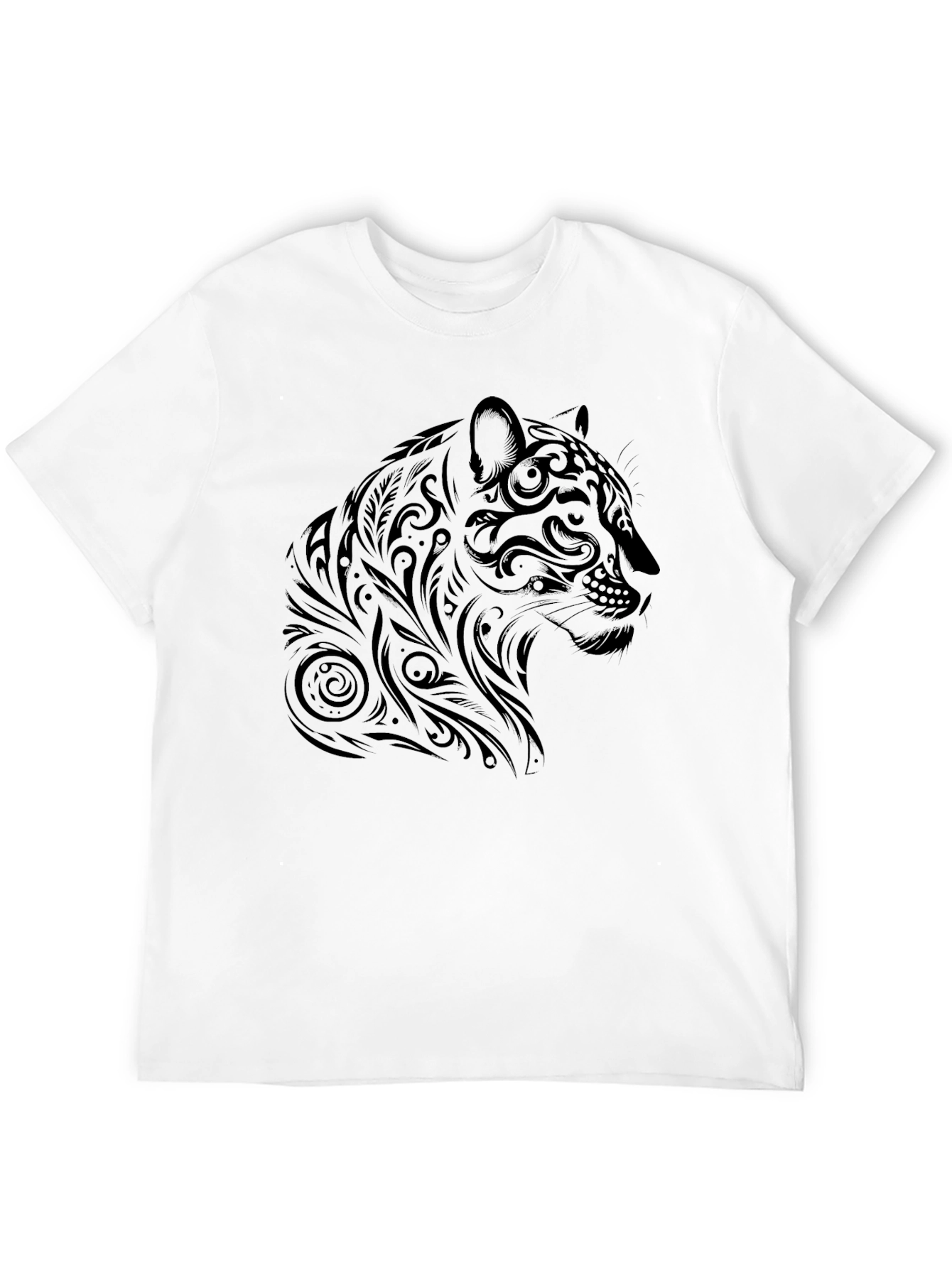 Black Jaguar Graphic Print T-Shirt