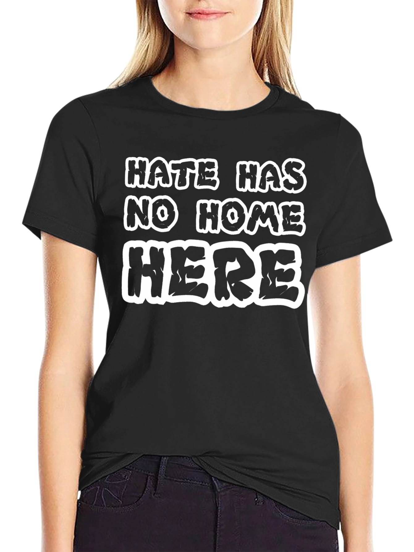 Hate Has No Home Here Graphic Tee - Black