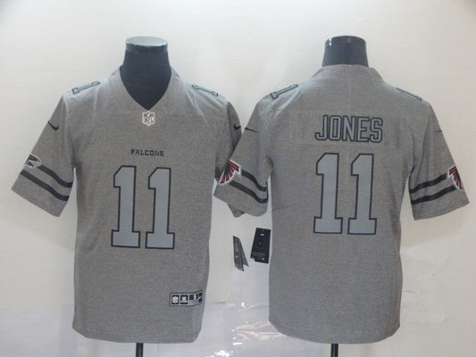 Men's Atlanta Falcons Julio Jones #11 Gray Game Jerseys
