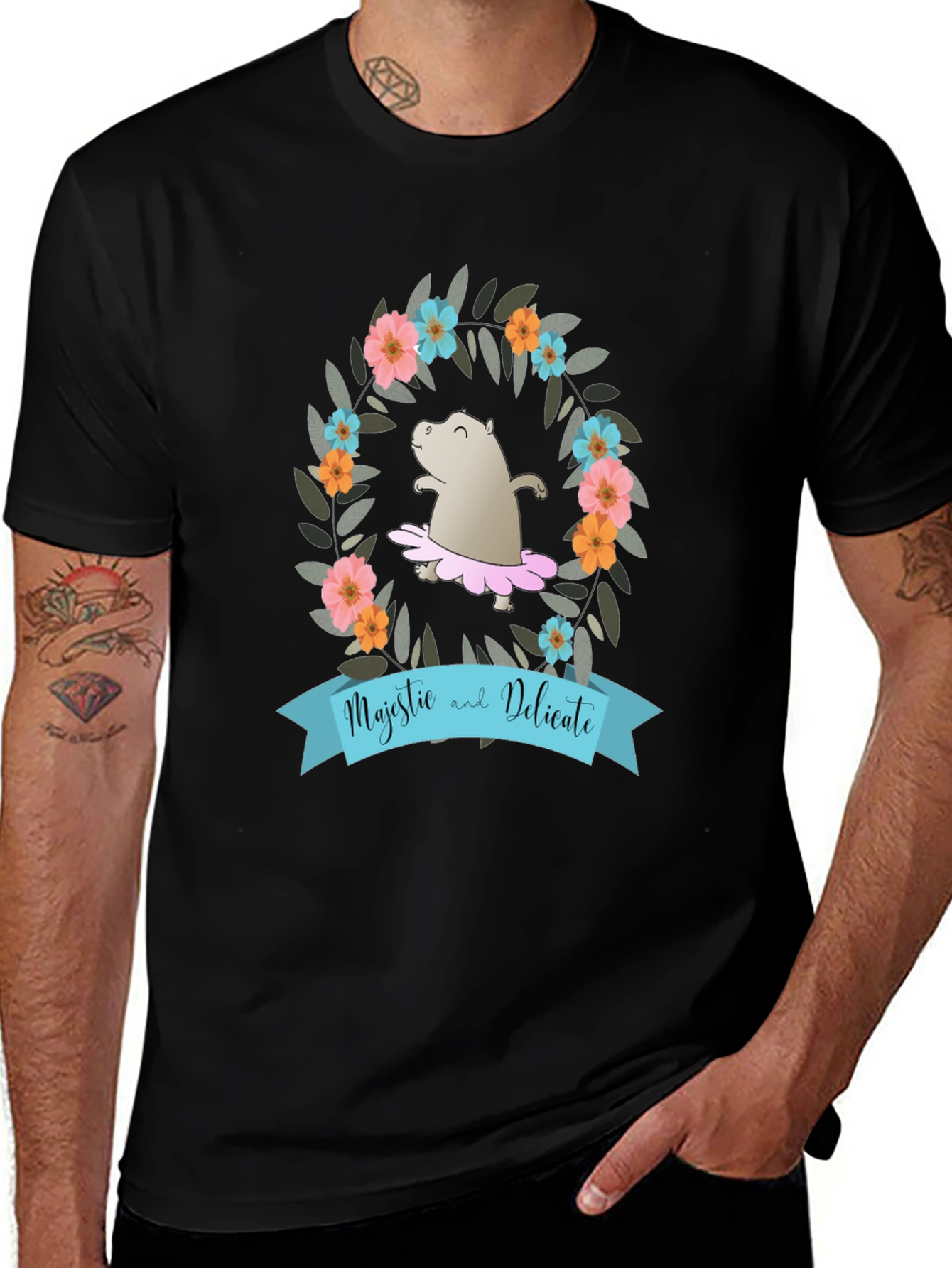 Majestic & Delicate Hippo Tee