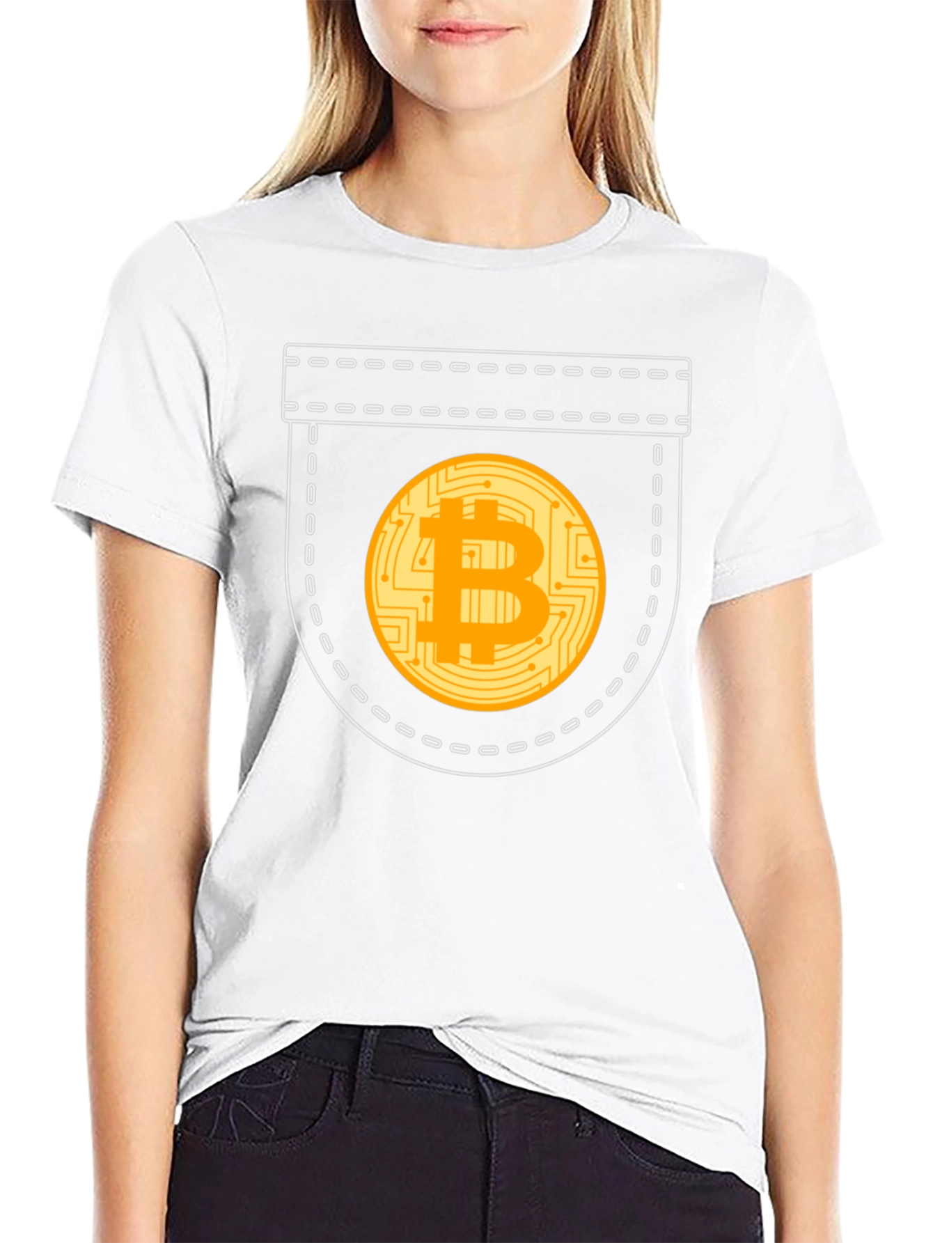 Bitcoin Pocket Graphic T-Shirt - Crypto Currency Tee