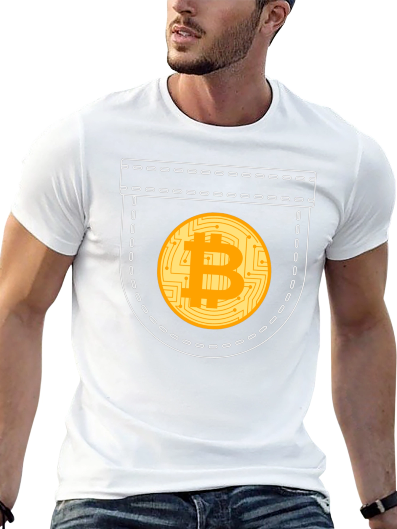 Bitcoin Pocket Graphic T-Shirt - Crypto Currency Tee