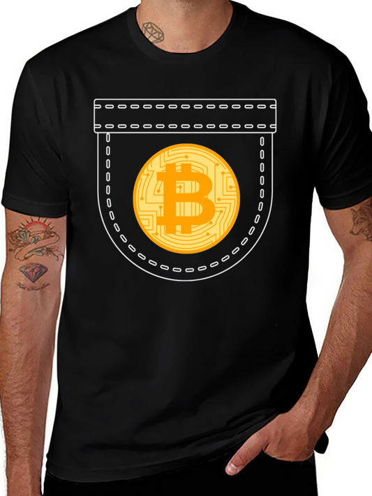 Bitcoin Pocket Graphic T-Shirt - Crypto Currency Tee