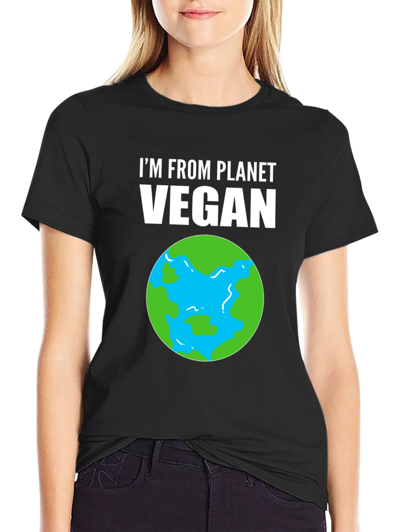 Im From Planet Vegan T-Shirt - Earth Design