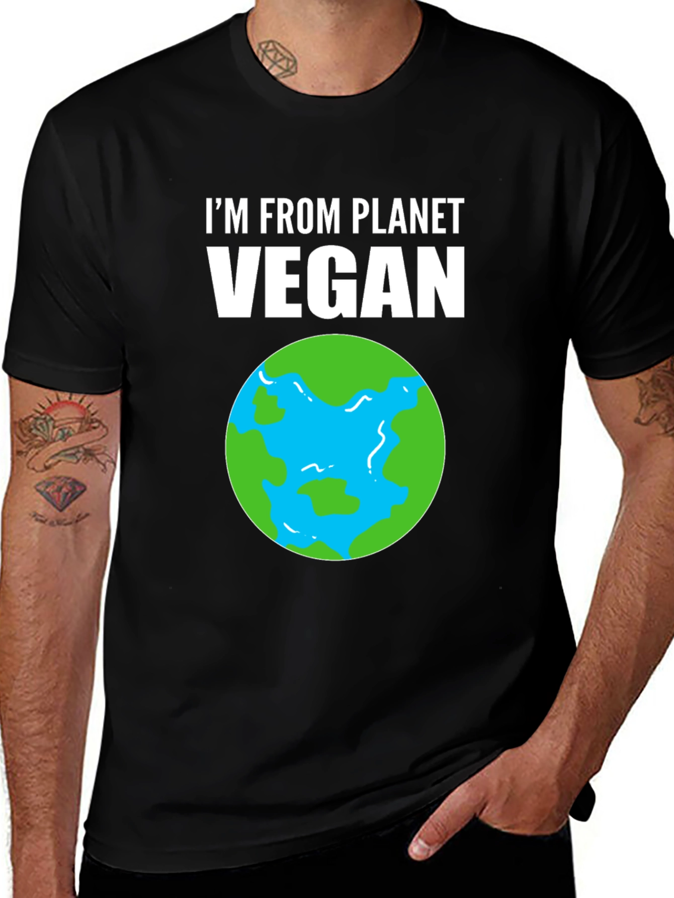 Im From Planet Vegan T-Shirt - Earth Design