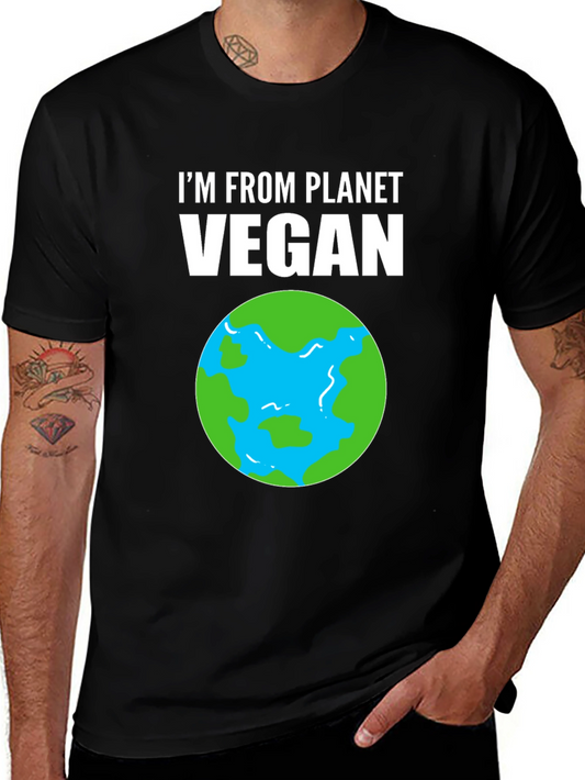 Im From Planet Vegan T-Shirt - Earth Design