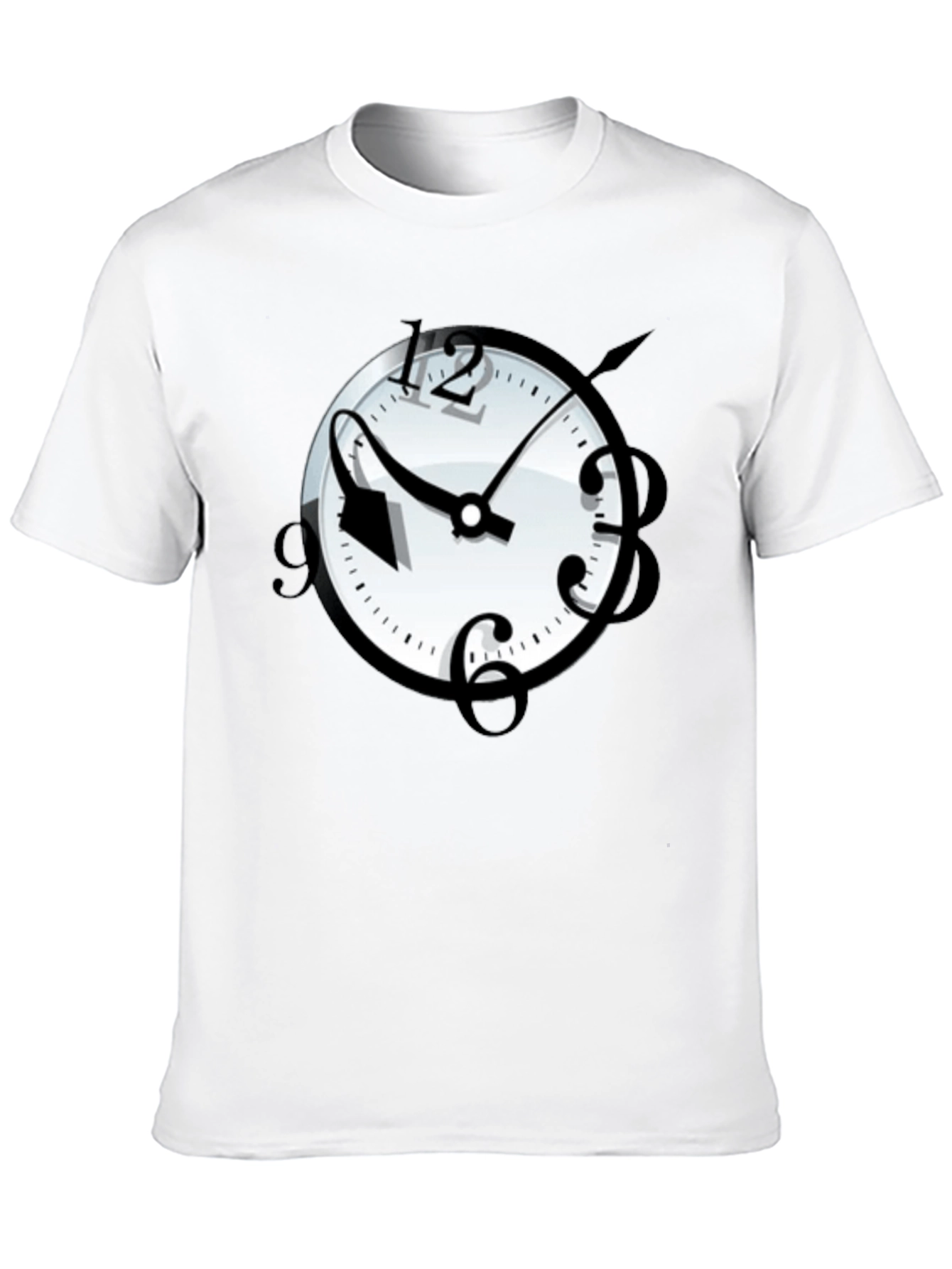Surreal Time T-Shirt - Stylish Black Graphic Tee