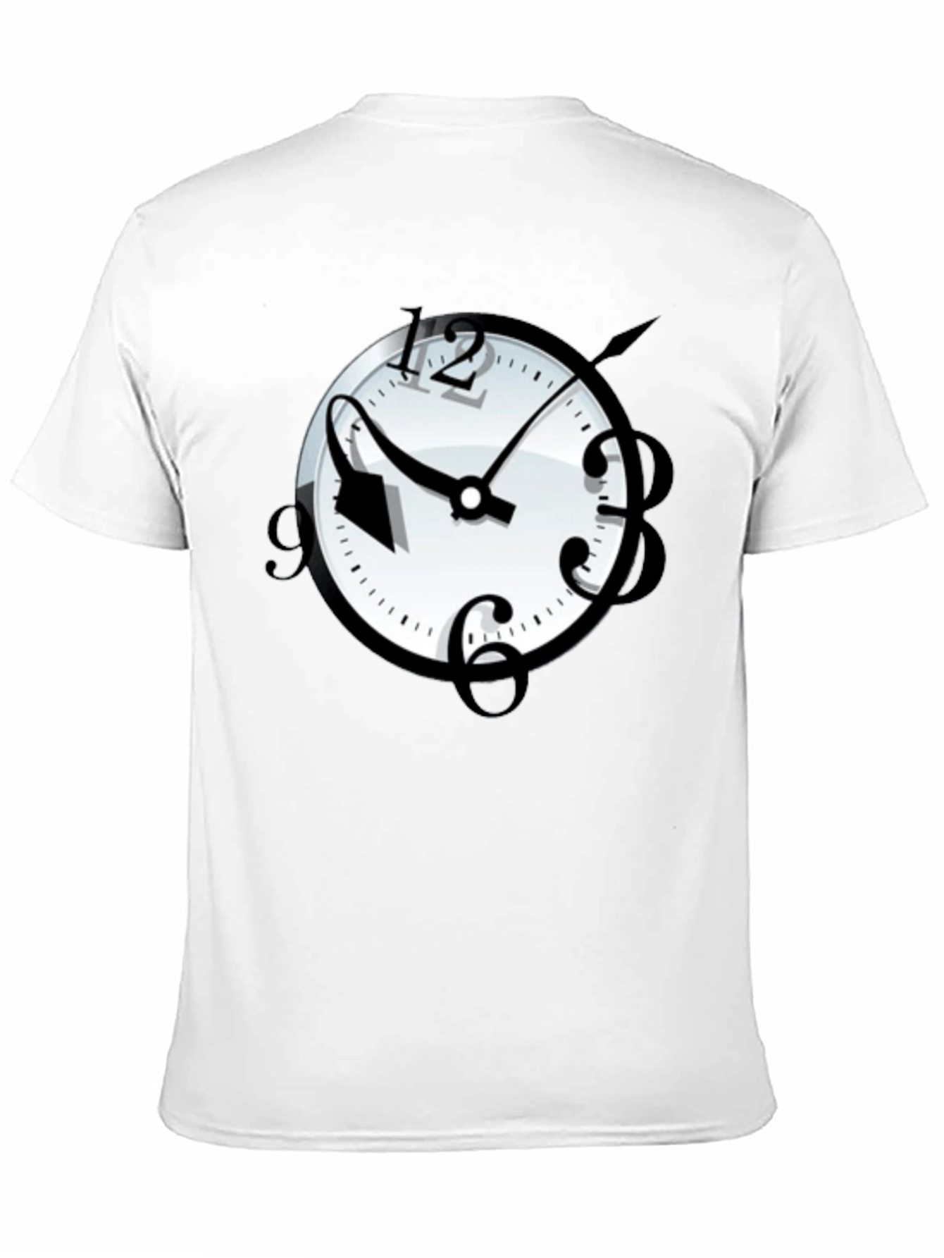 Surreal Time T-Shirt - Stylish Black Graphic Tee