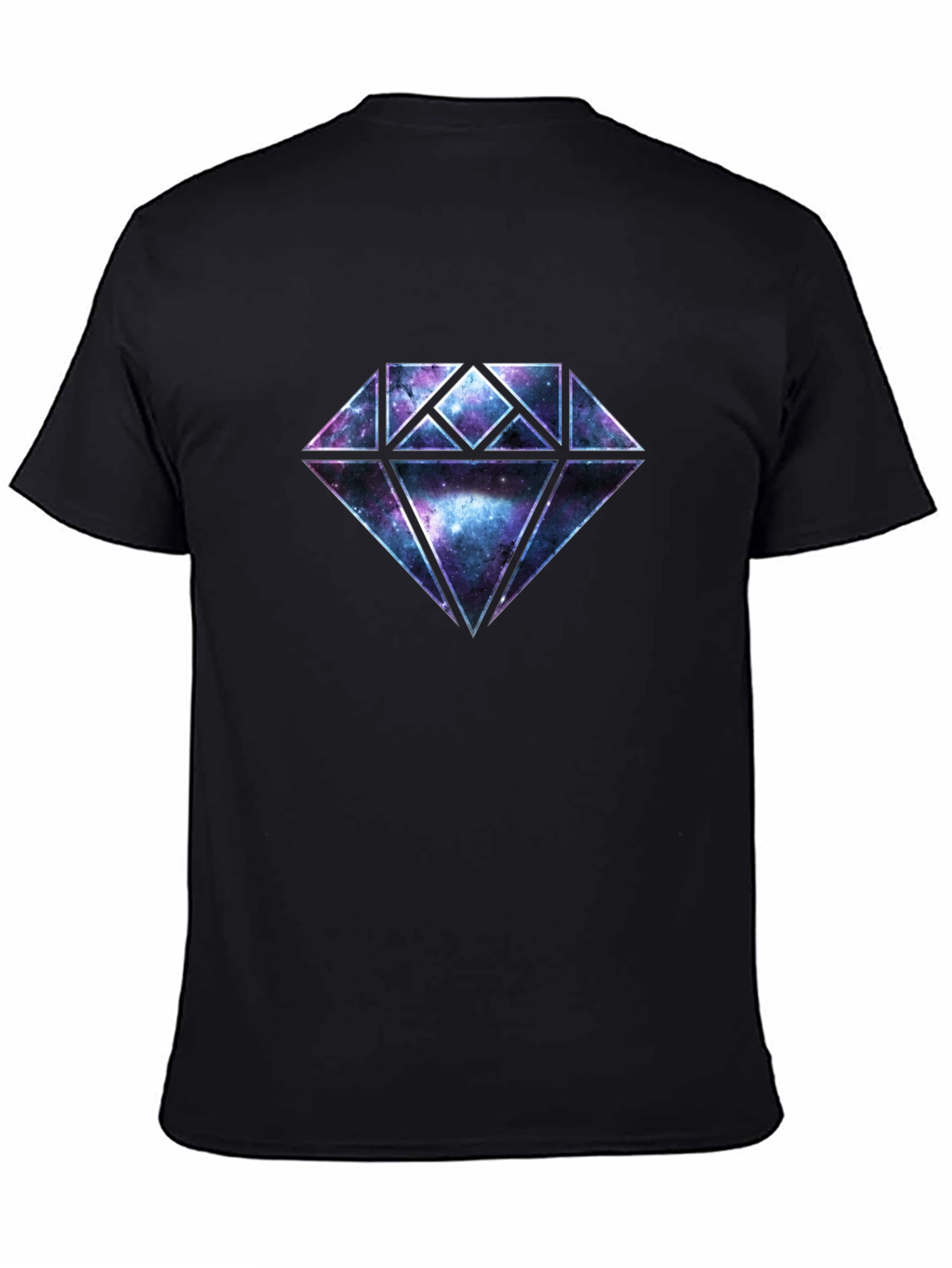 Galaxy Diamond Graphic Black T-Shirt